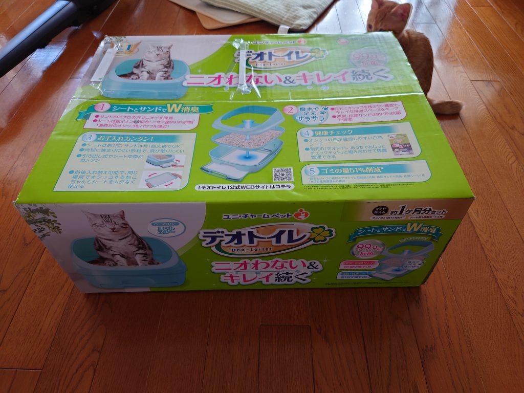 デオトイレ開封とカフェ段ボール組立