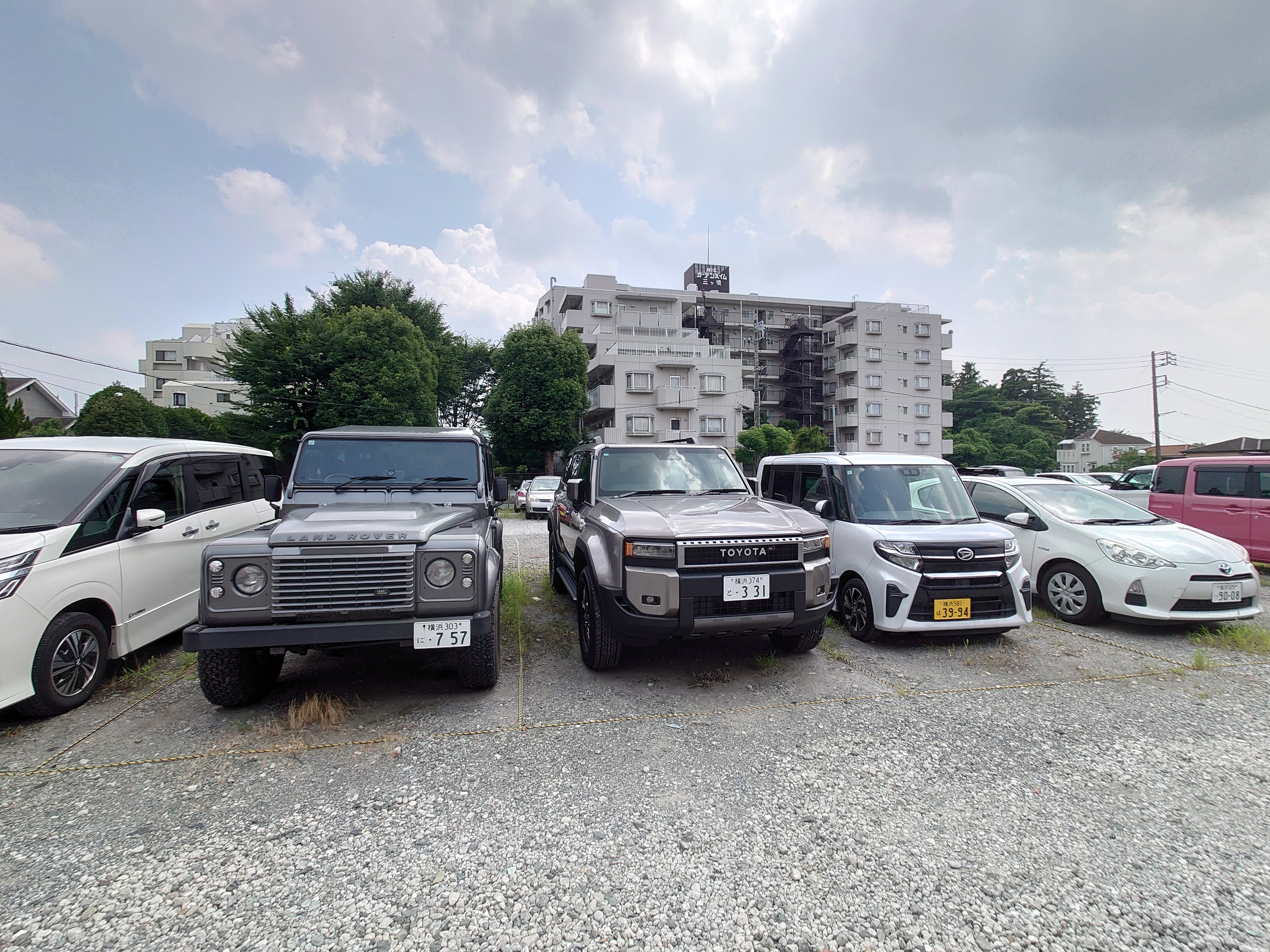 駐車場に帰る