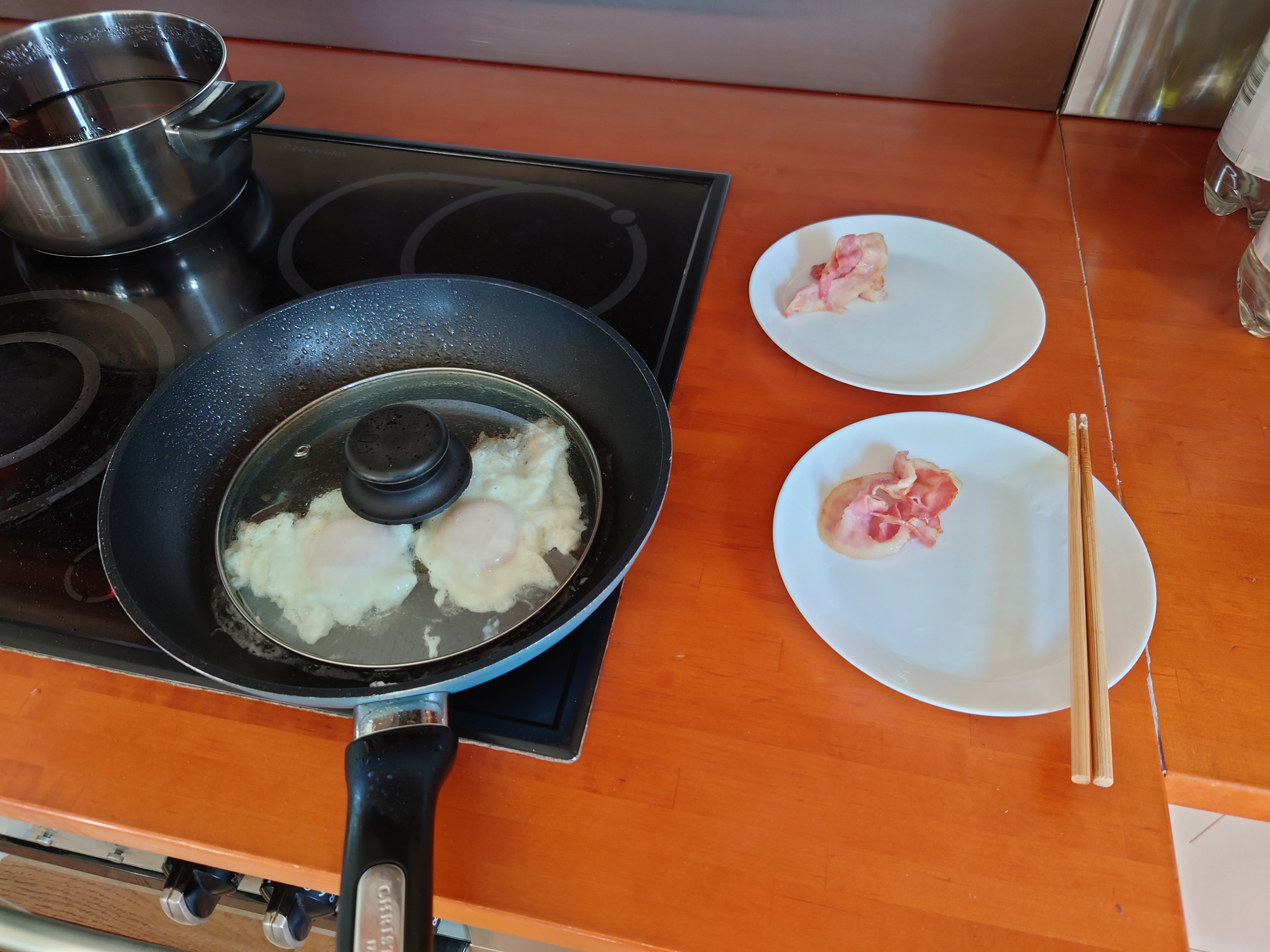 ベーコン焼きあがる