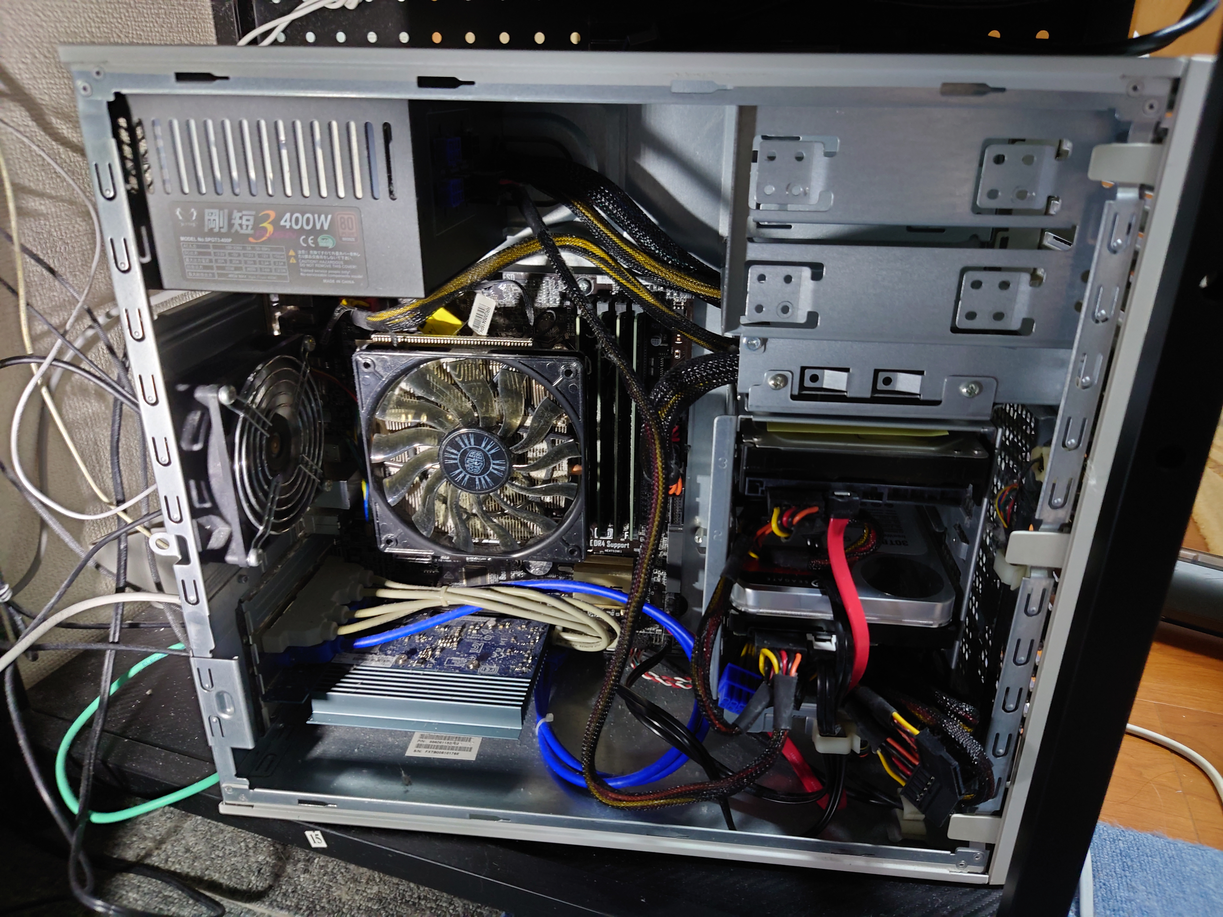 ミドルタワーのPCに30TBのHDDを取り付ける
