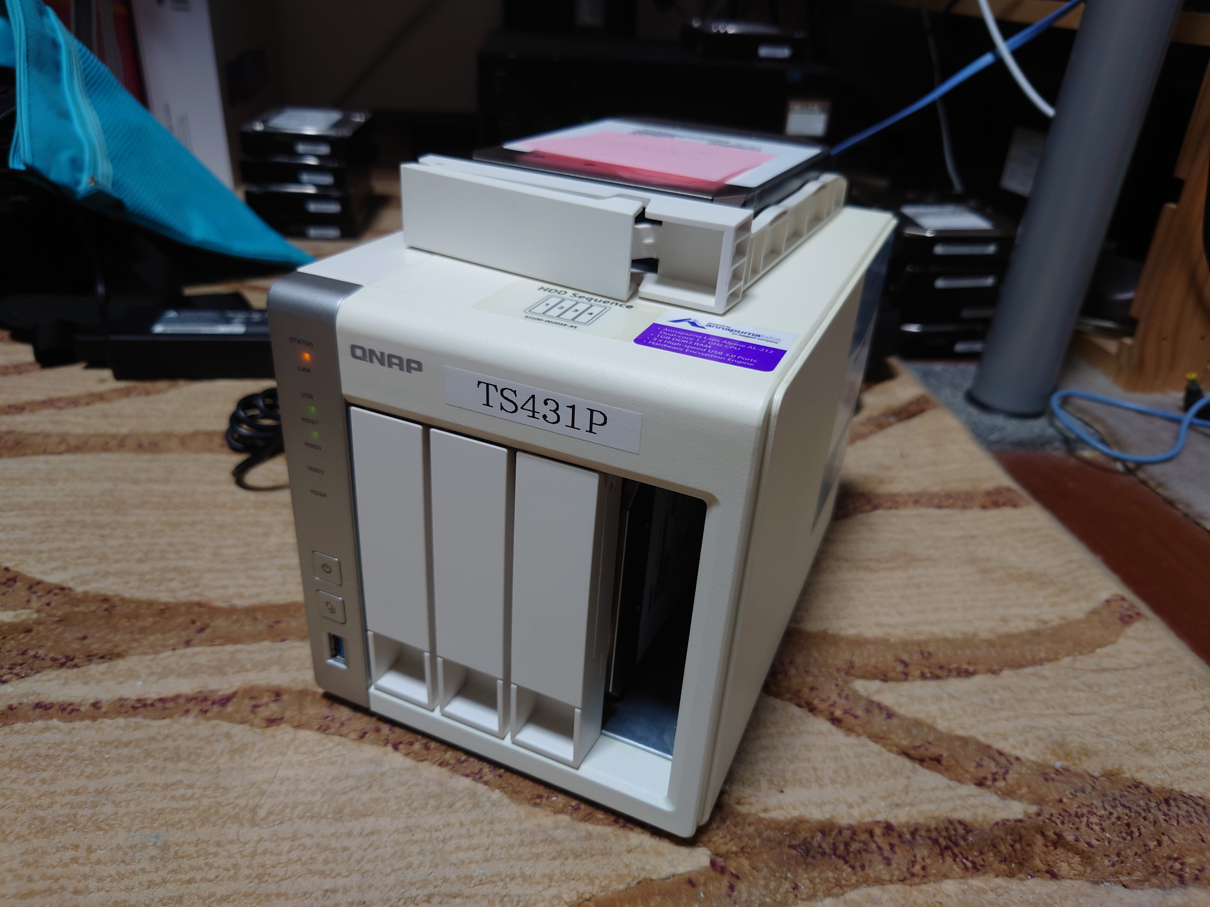 TS-431P3台のディスクでRAID5の論理的障害