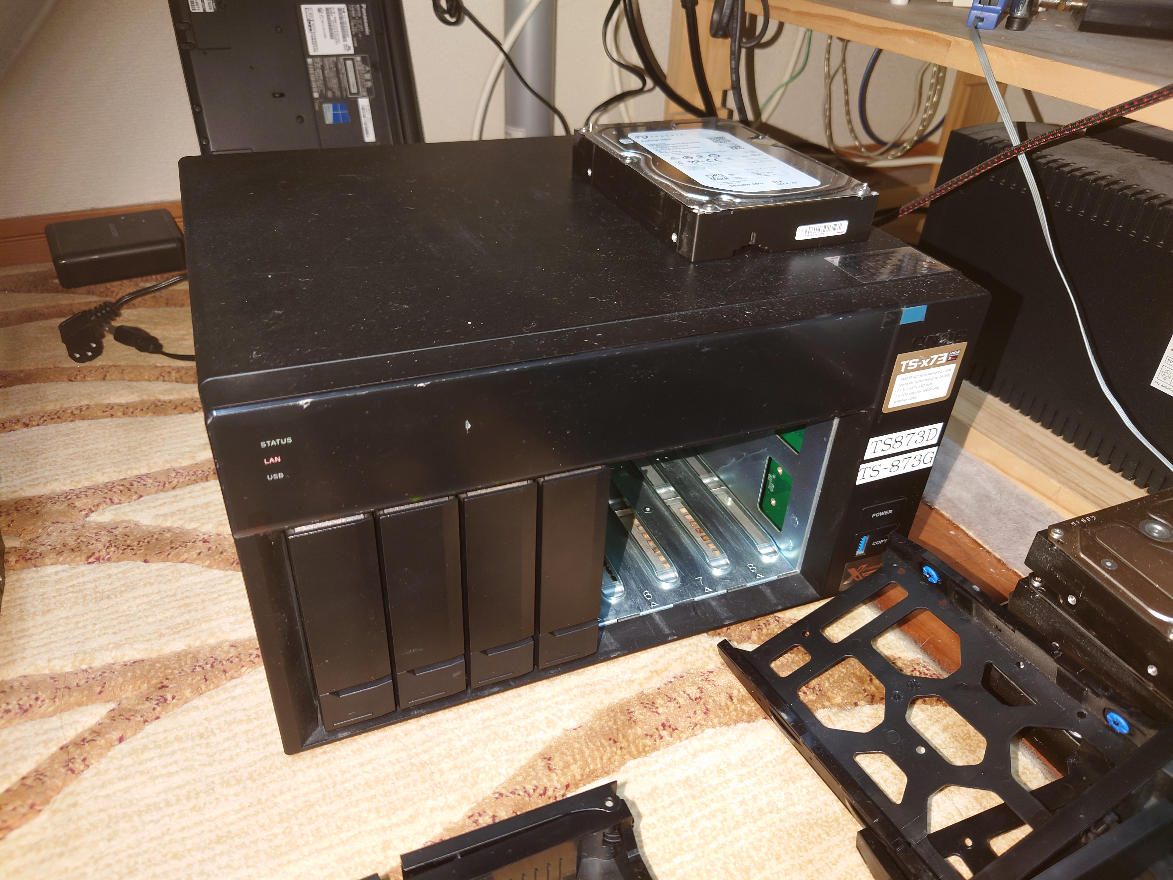 TS-873（P）にディスク3本でRAID5が読み込めない、認識されない