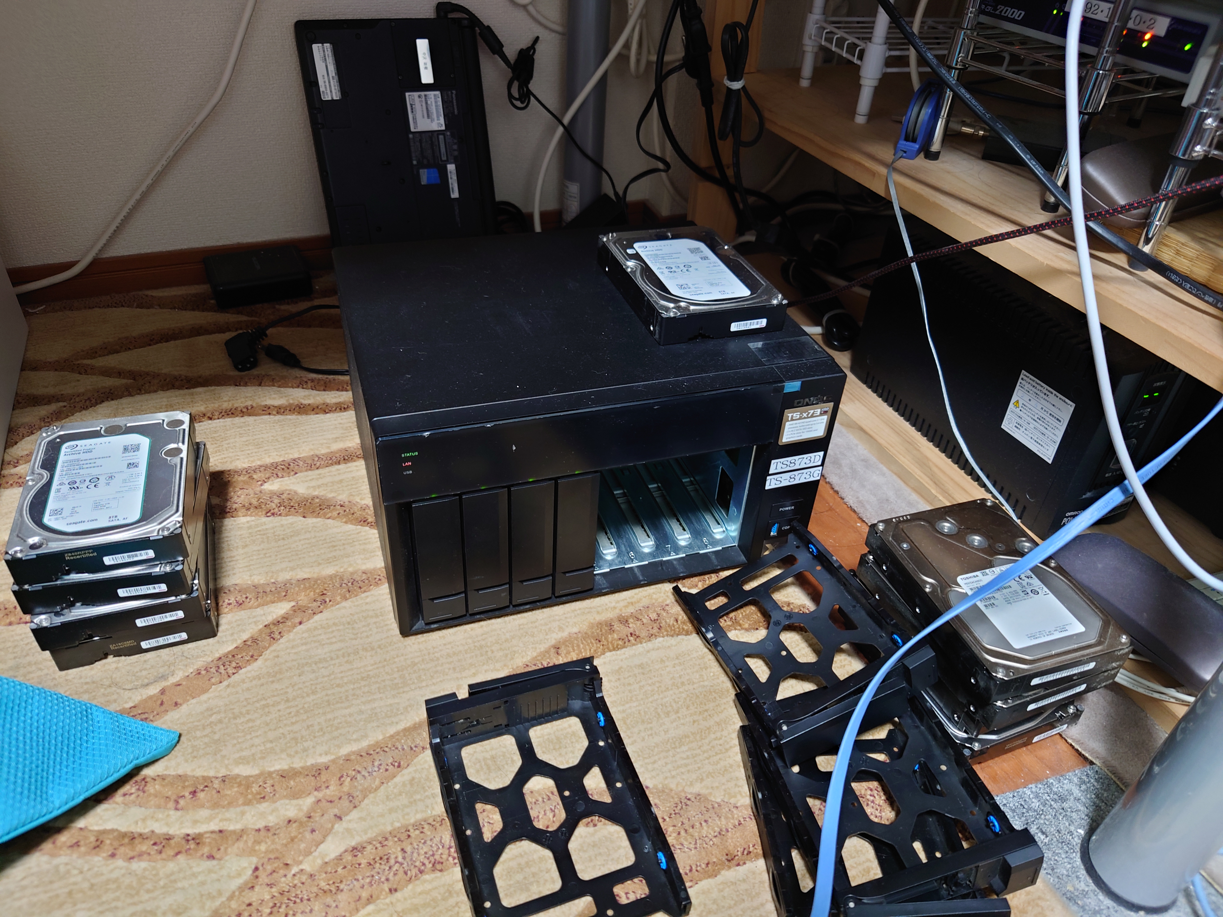 TS-873（P）にディスク4本でRAID6を組む