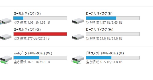 2台目の24TBのHDDを取り付ける