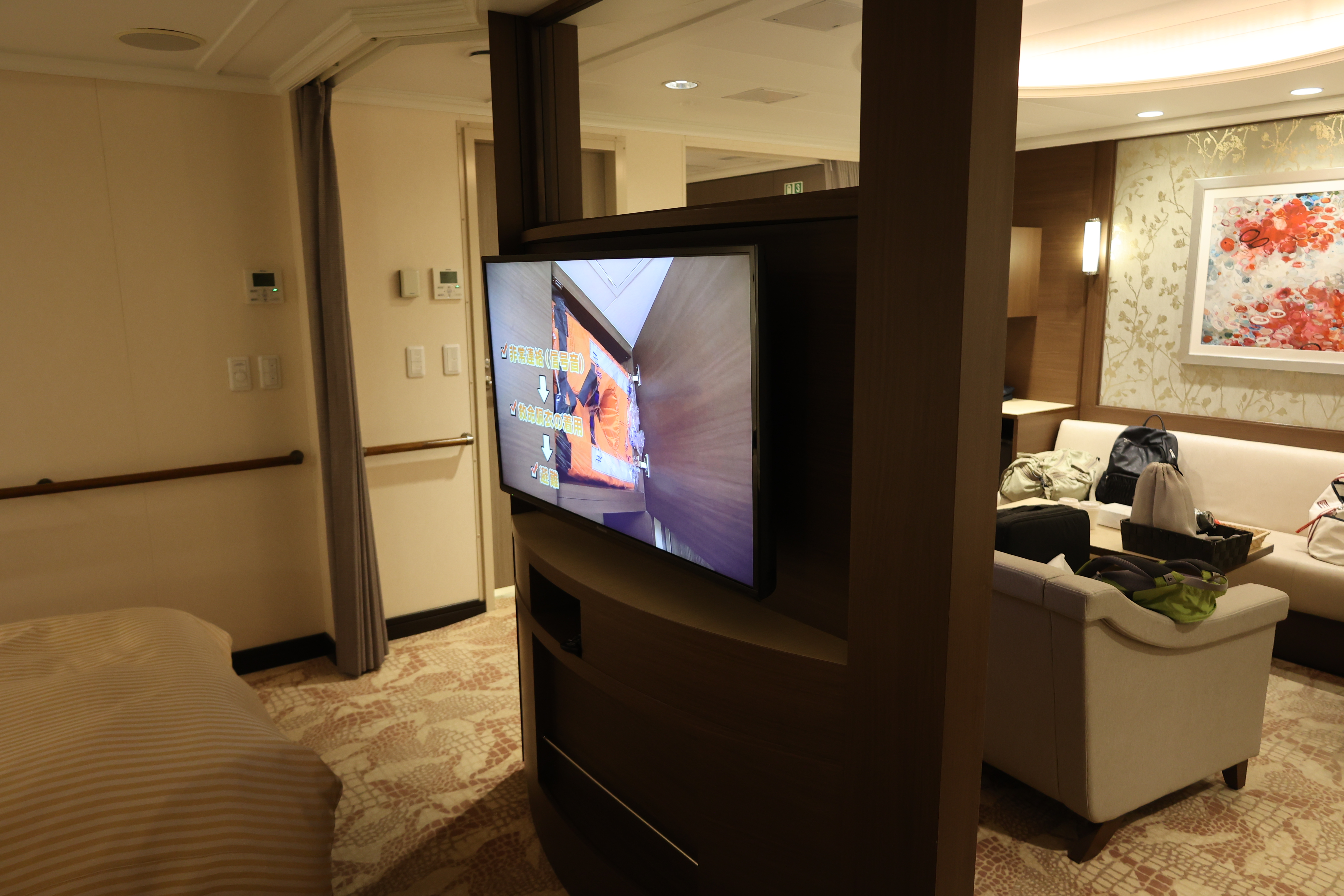 テレビ（ベッド側）