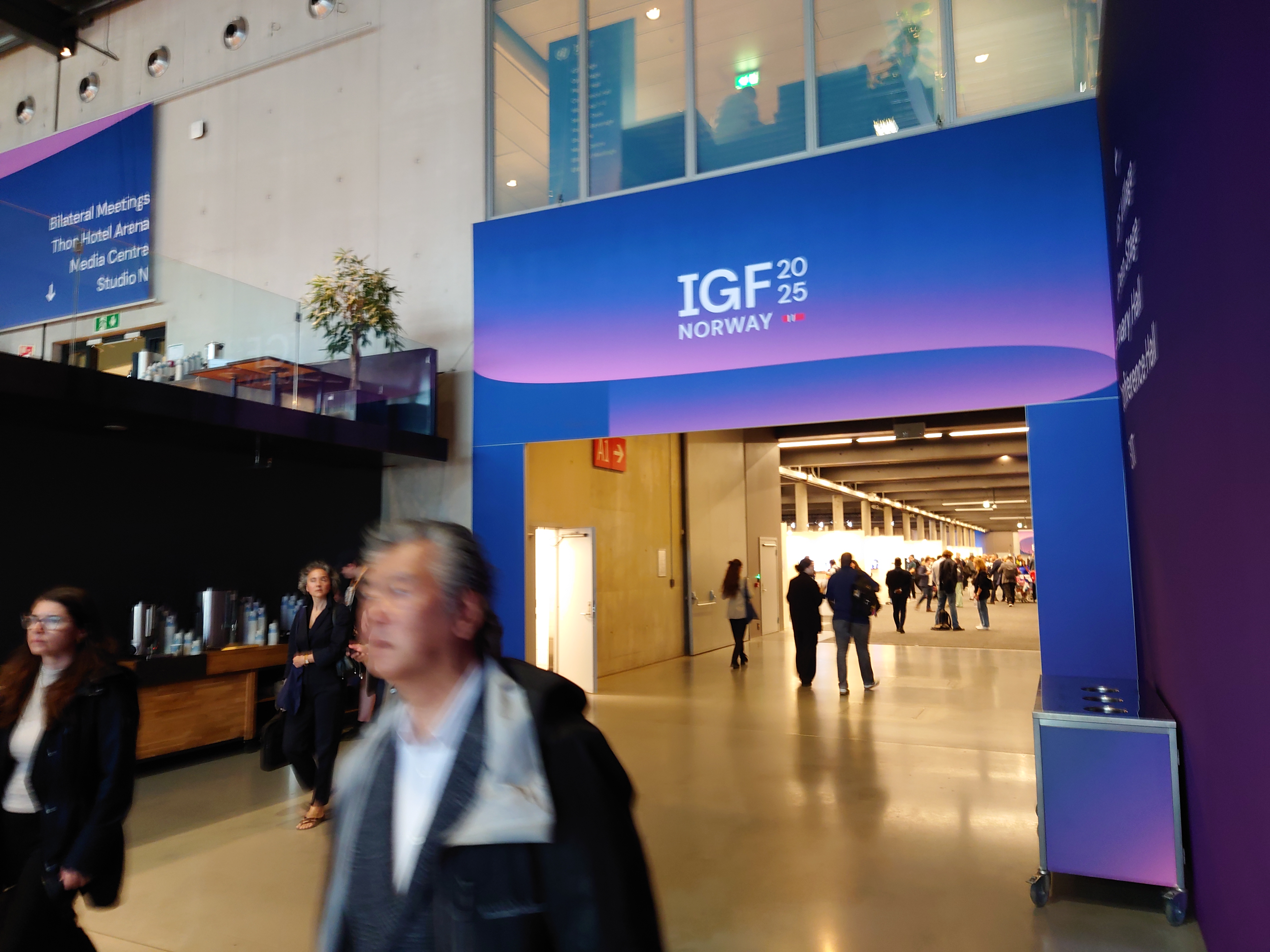 会場内のIGFの看板