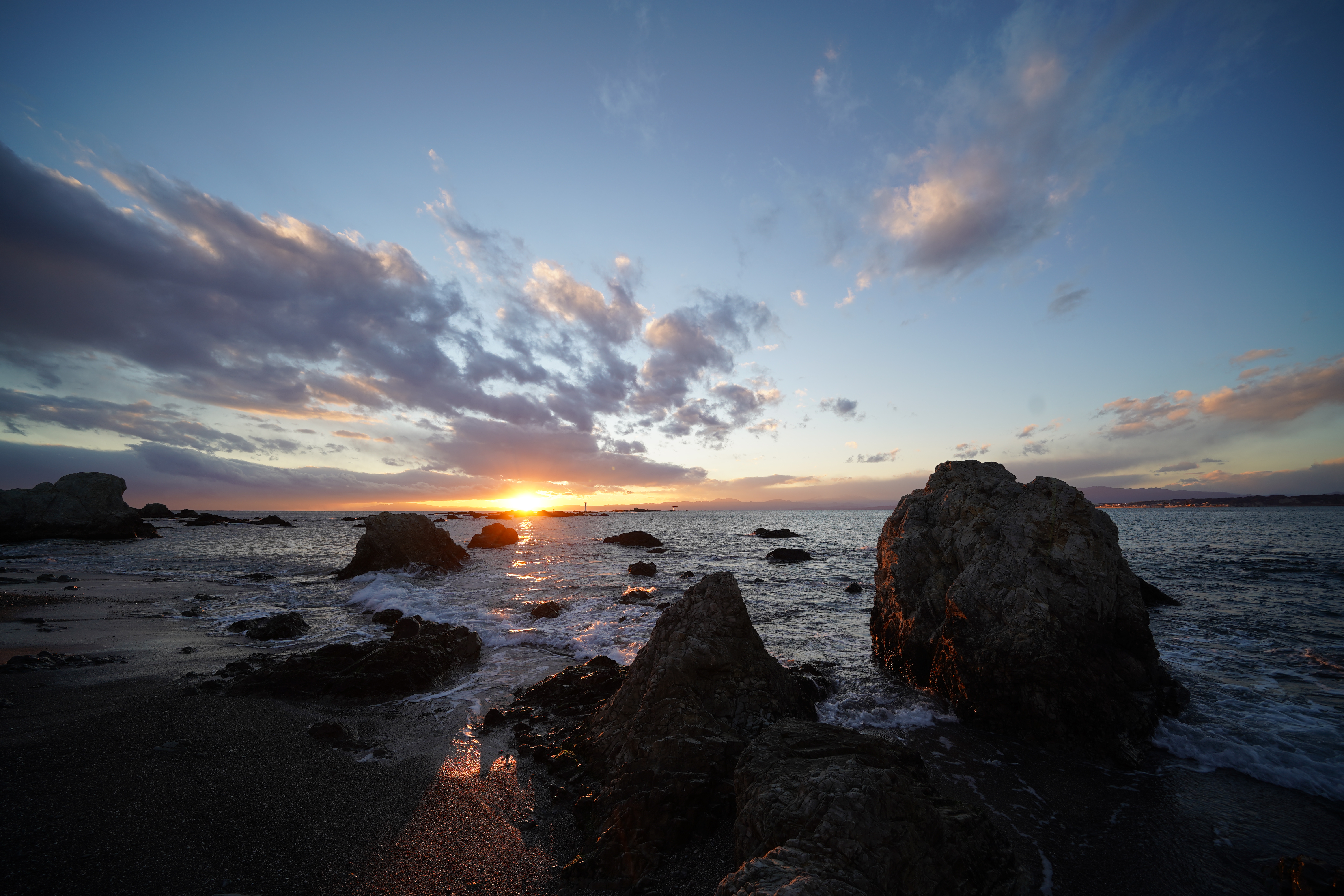 夕日全体 夕日全体