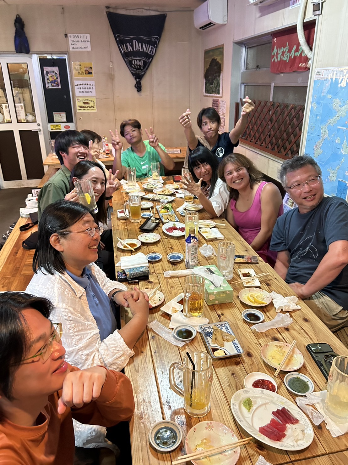 打ち上げ時のの記念撮影