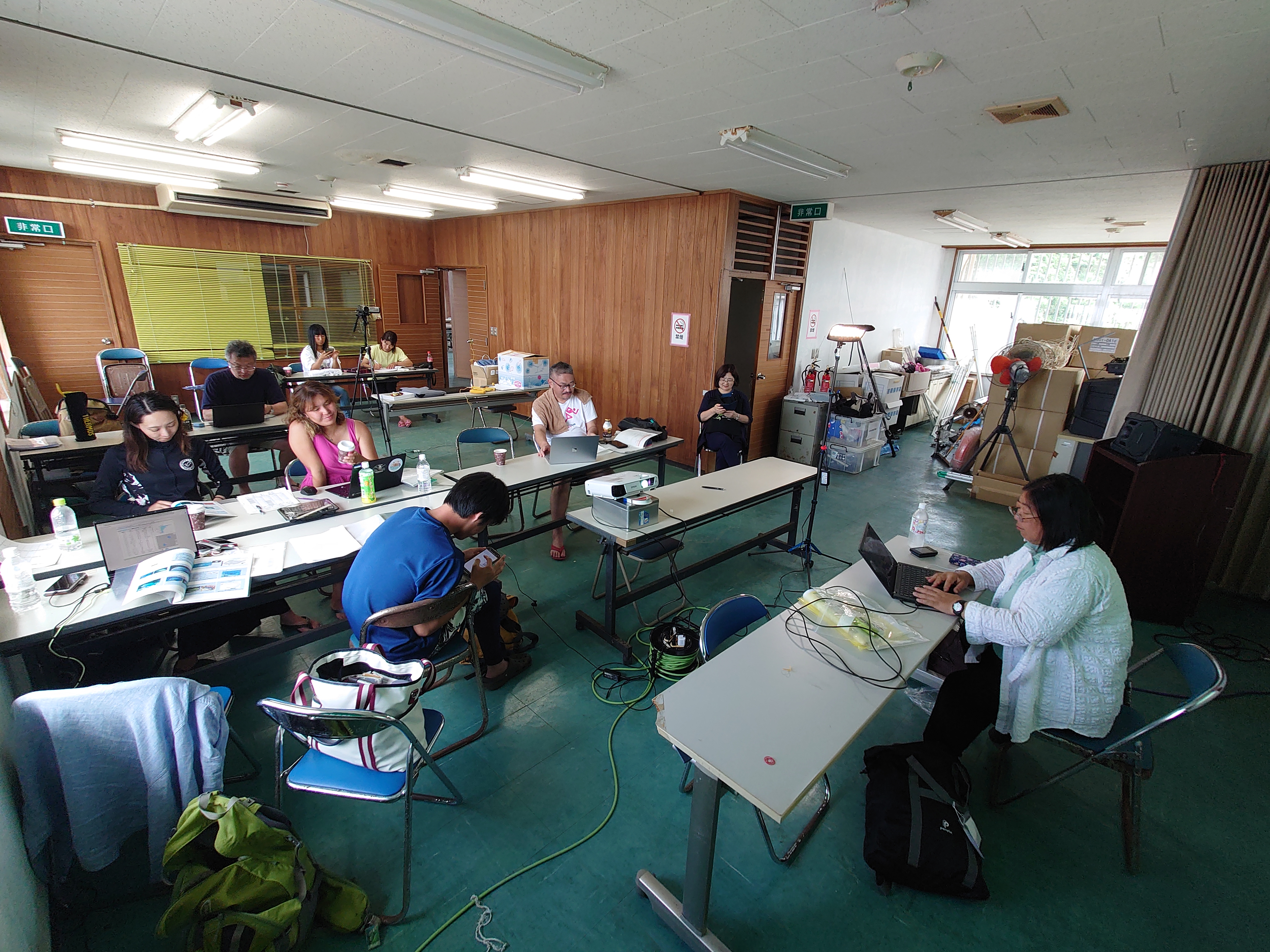 リーフチェック完了後のデータ入力作業