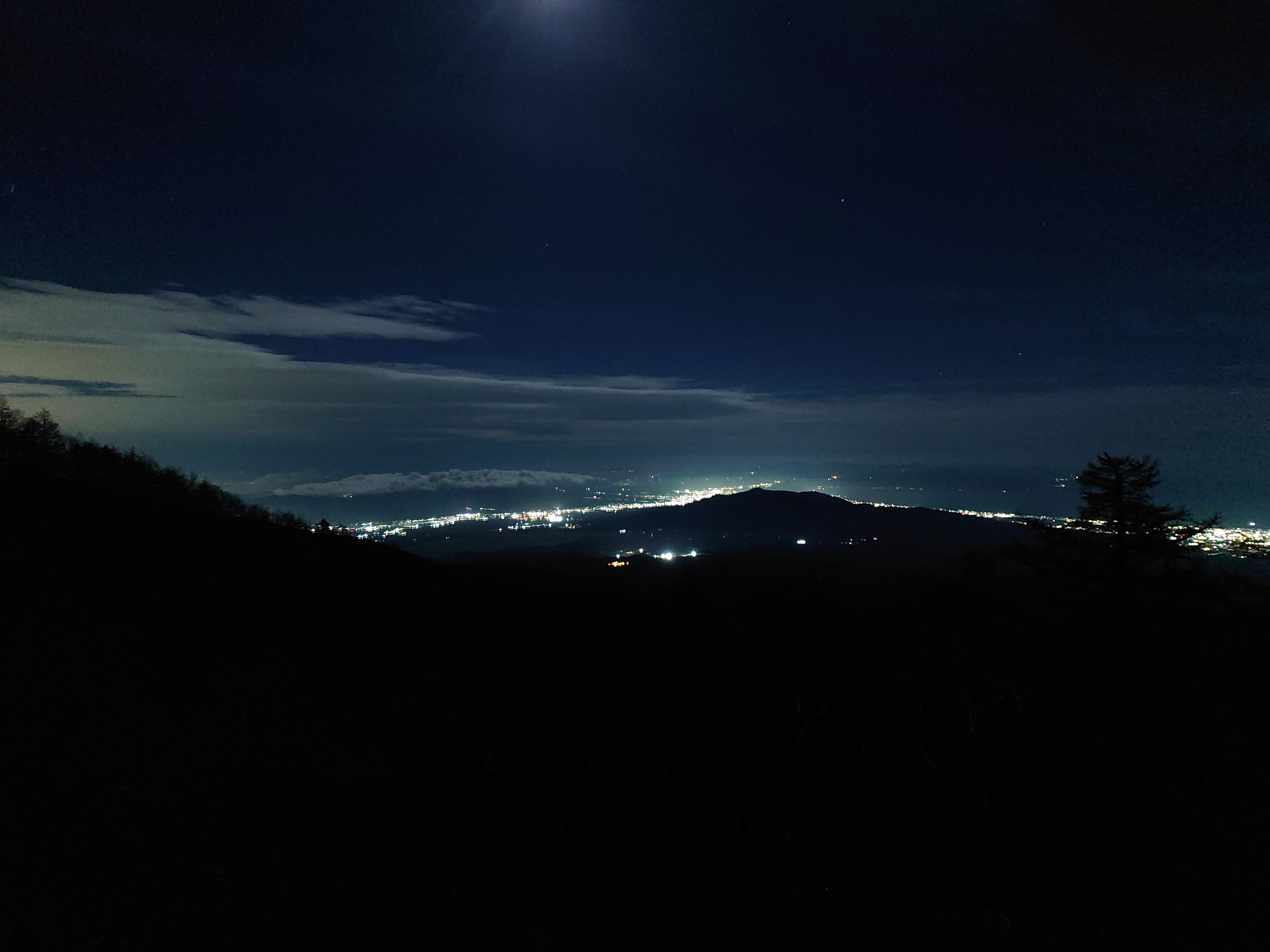 スマホの富士山夜景２