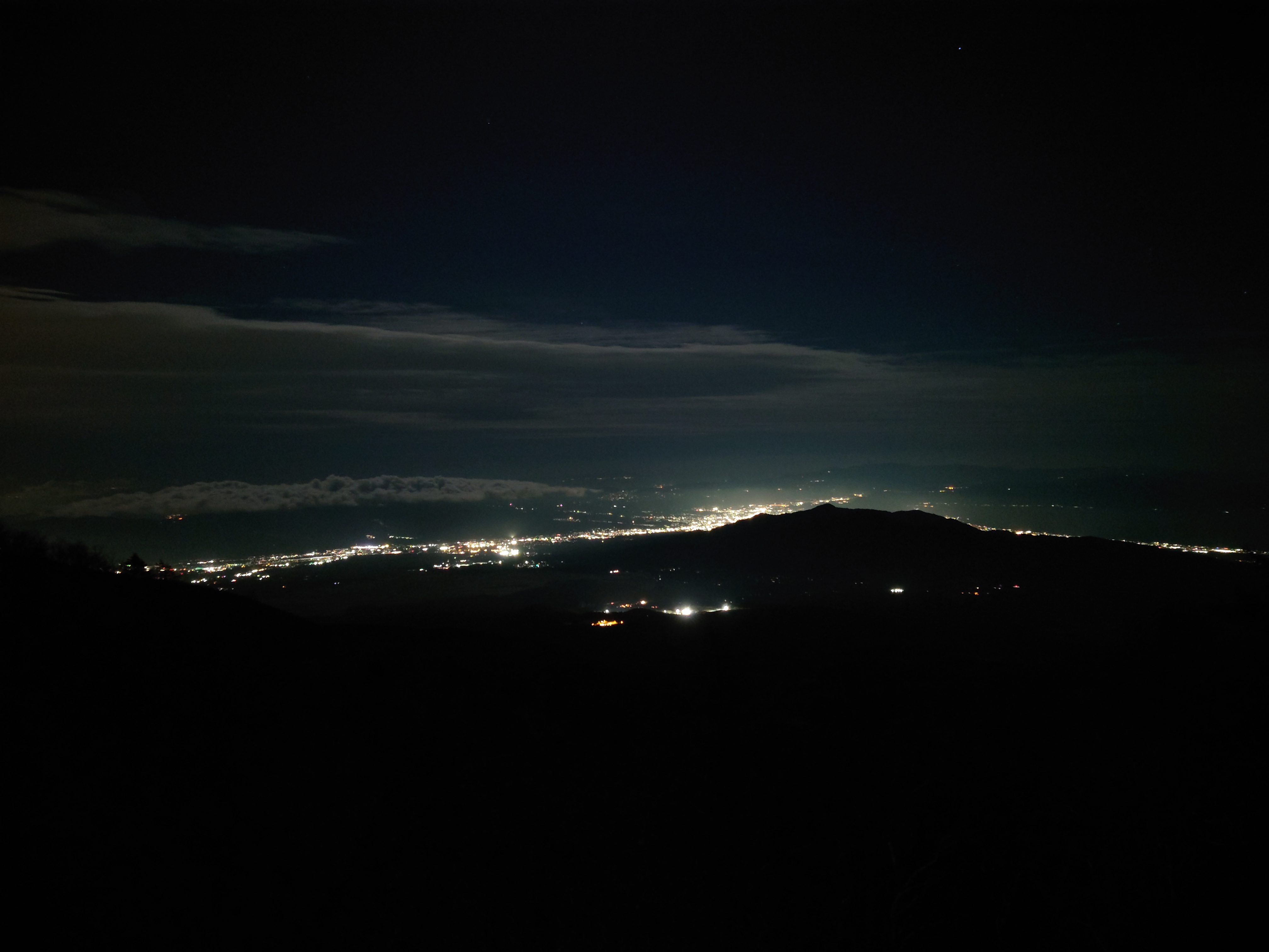 スマホの富士山夜景３