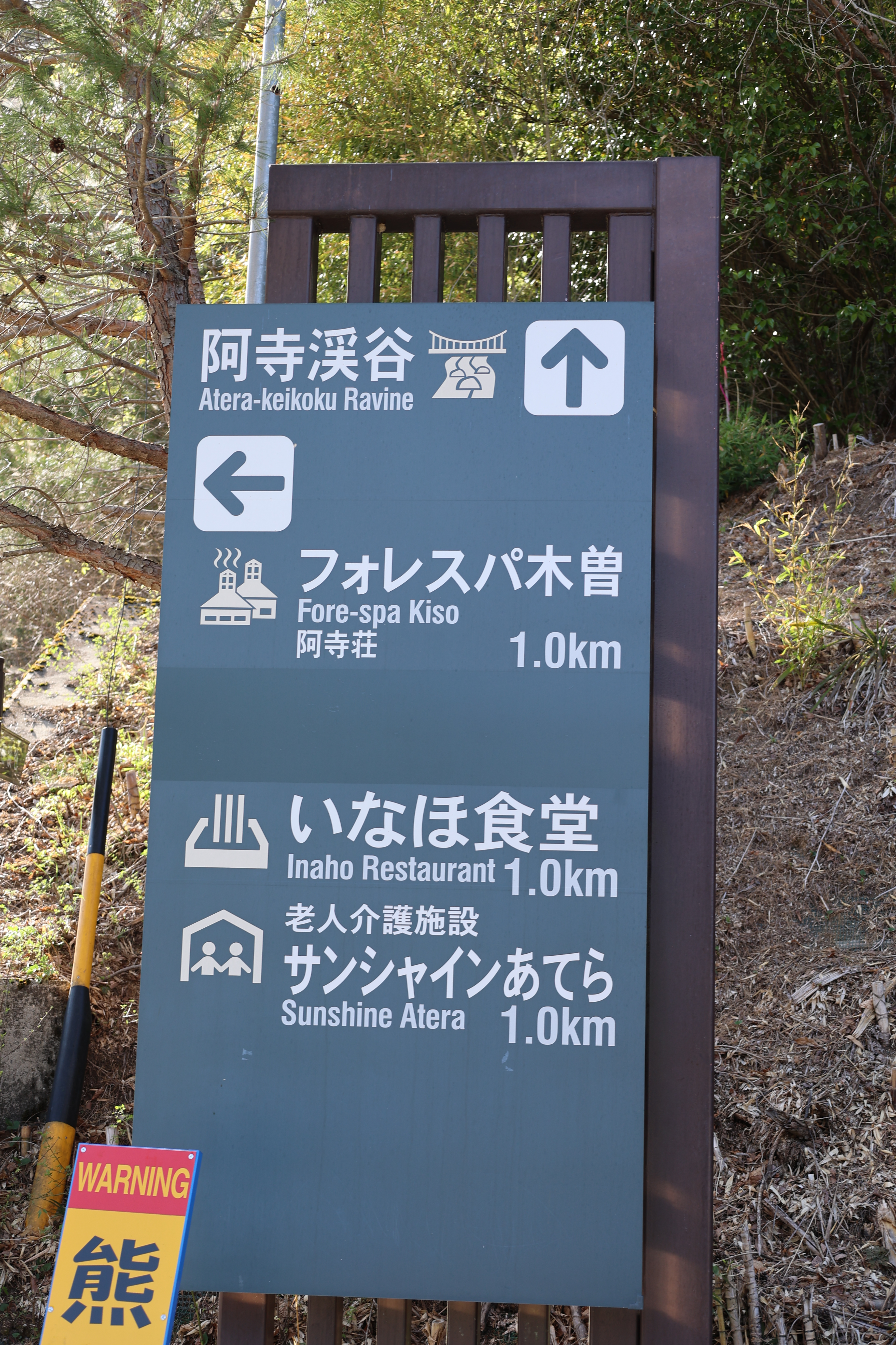 阿寺渓谷の看板１