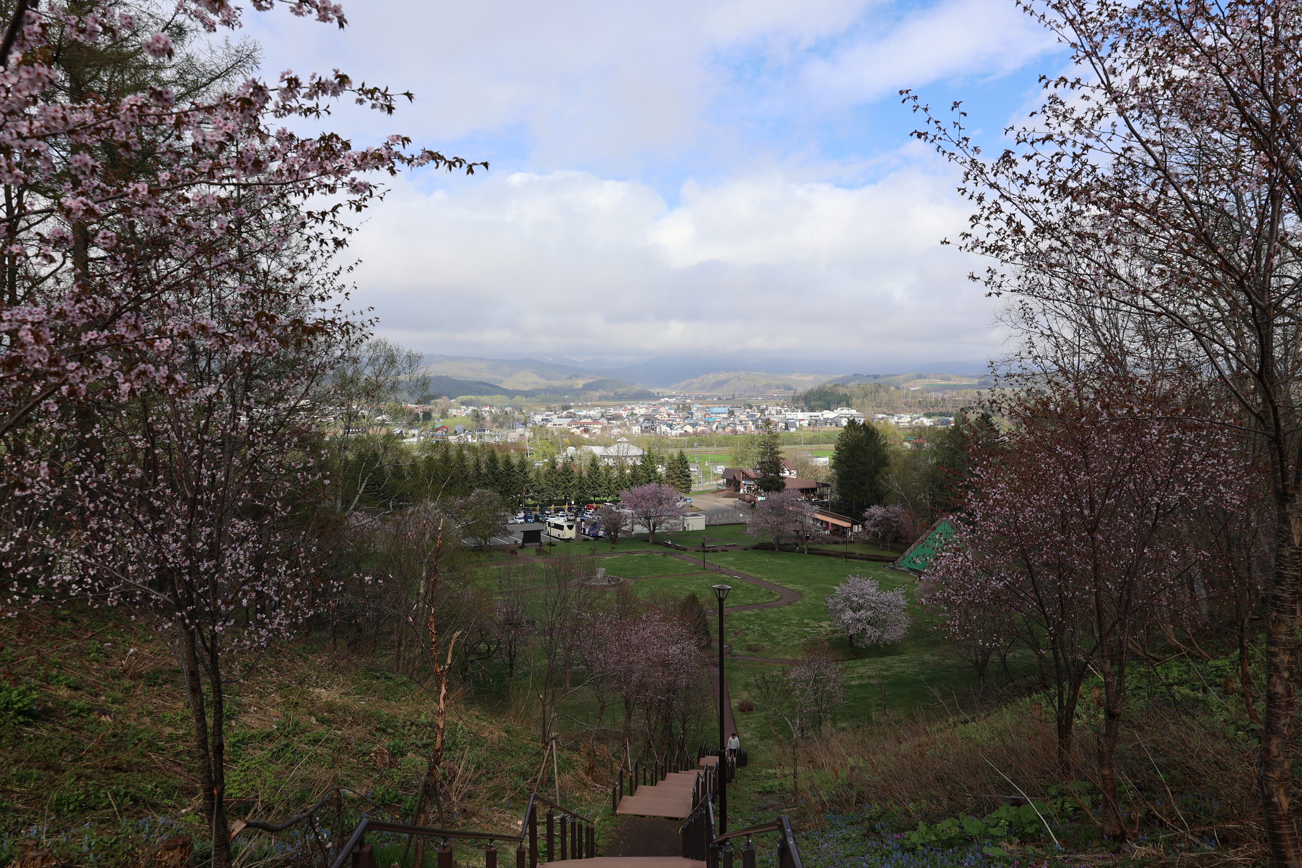 高台から見た京極町１