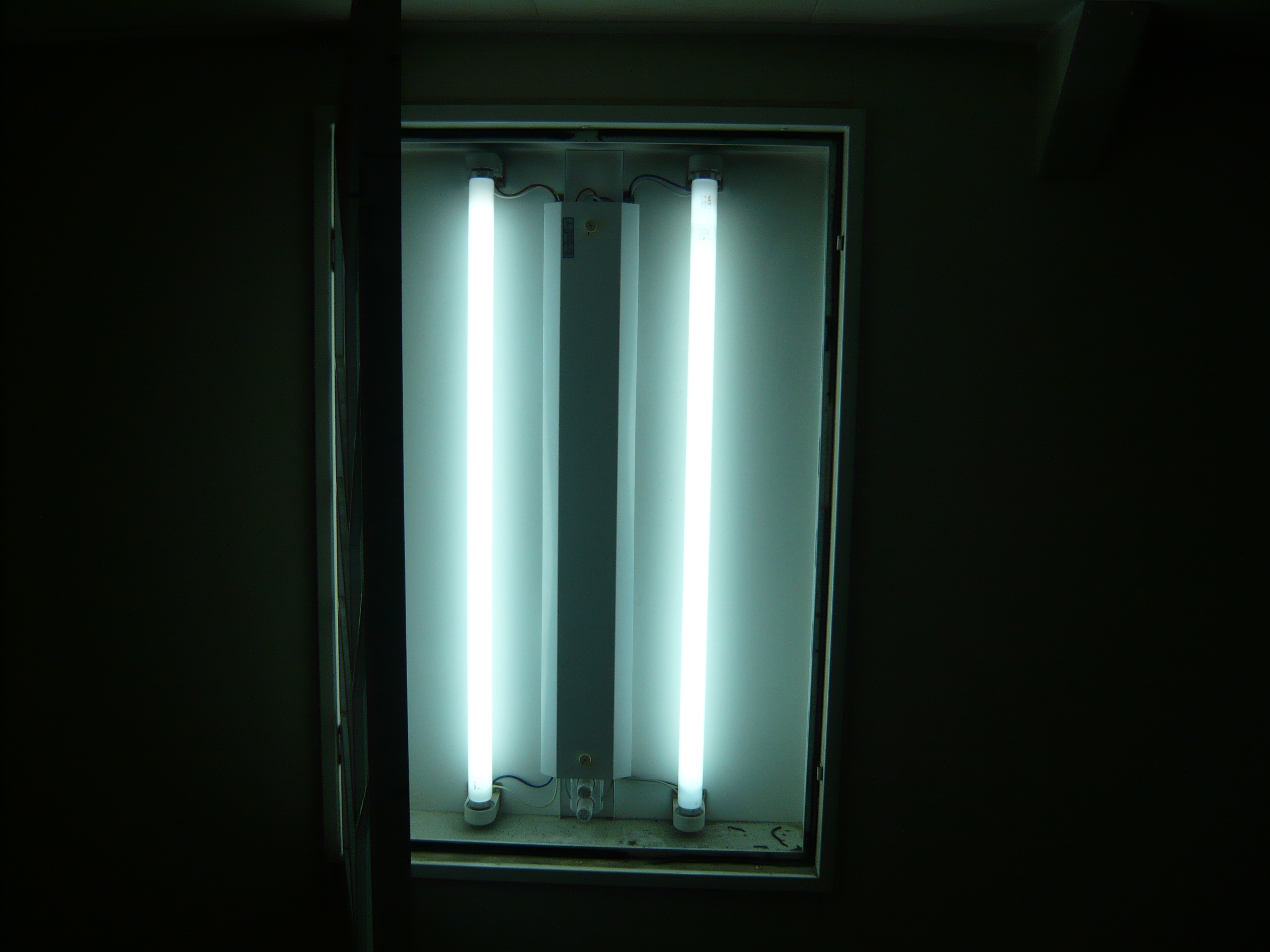 明り取りは蛍光灯2本