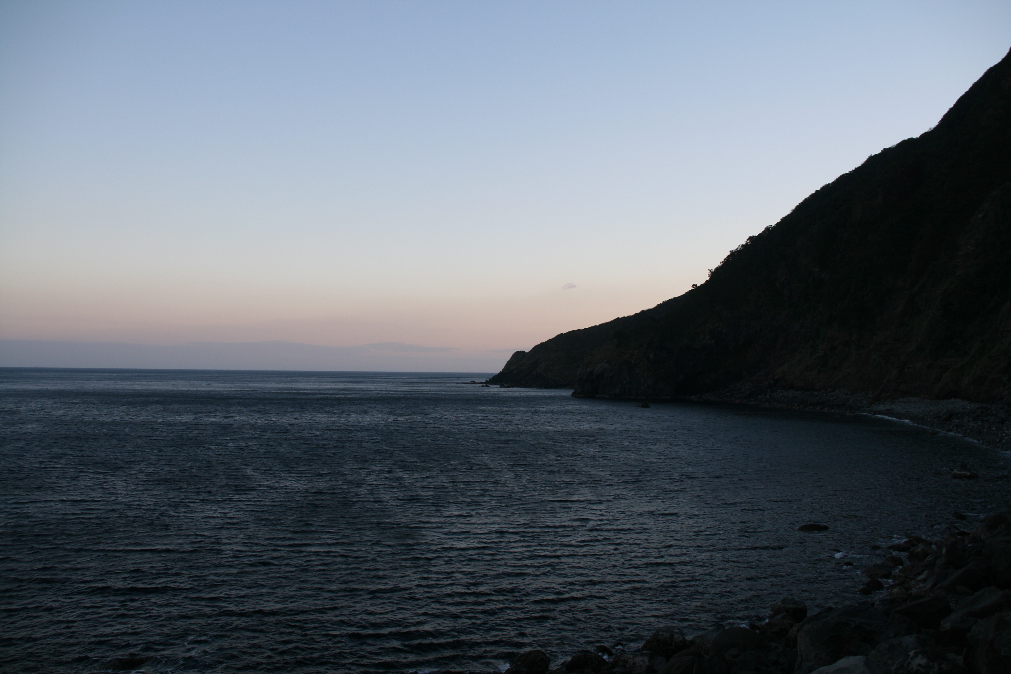 海岸線と夕日１