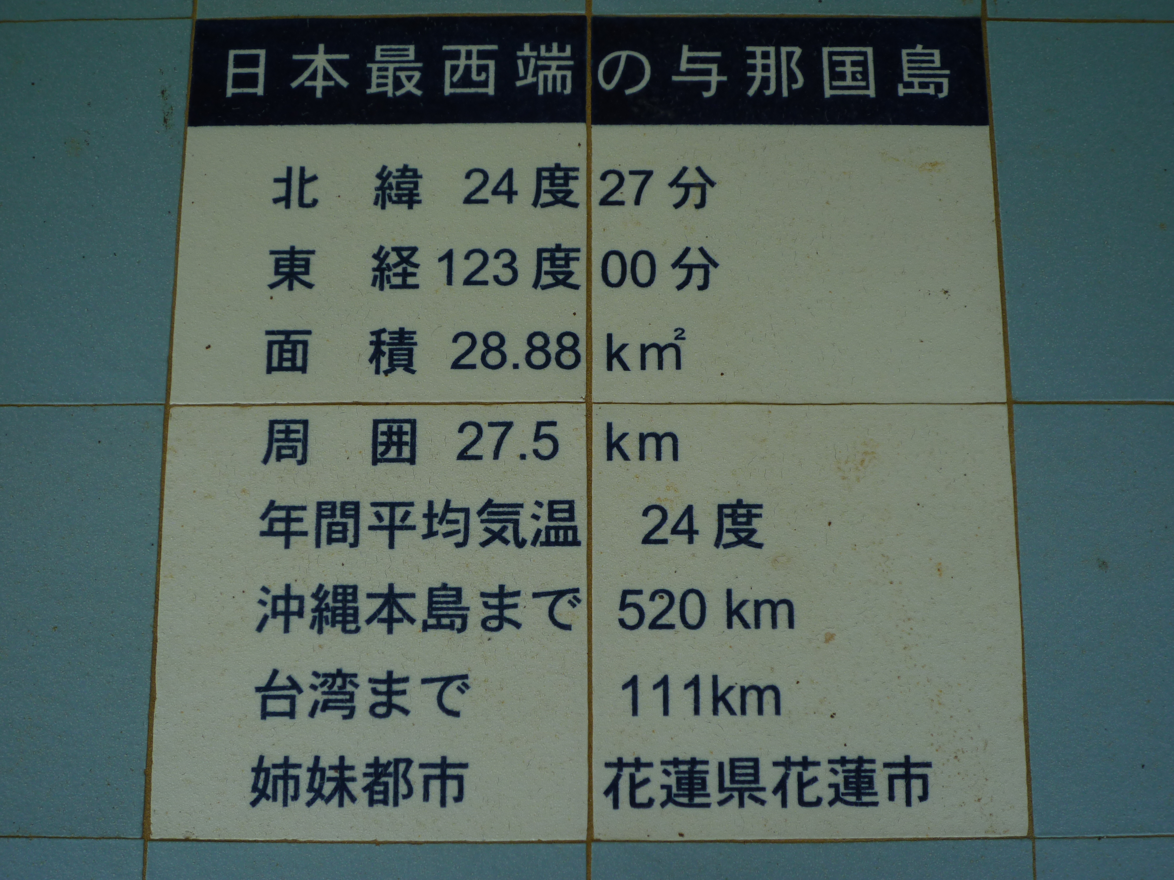 日本最西端の与那国島の情報