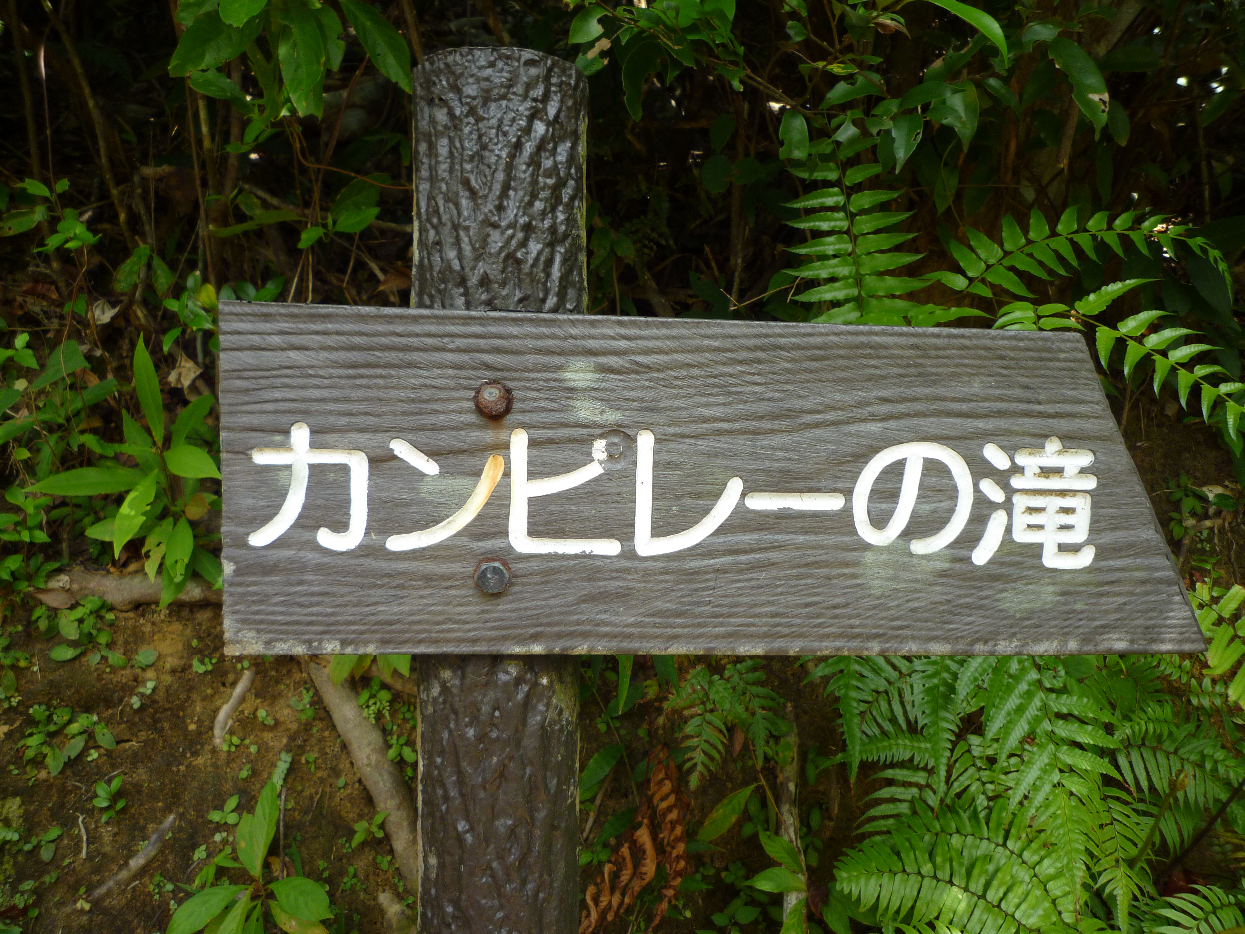カンピレーの滝の看板