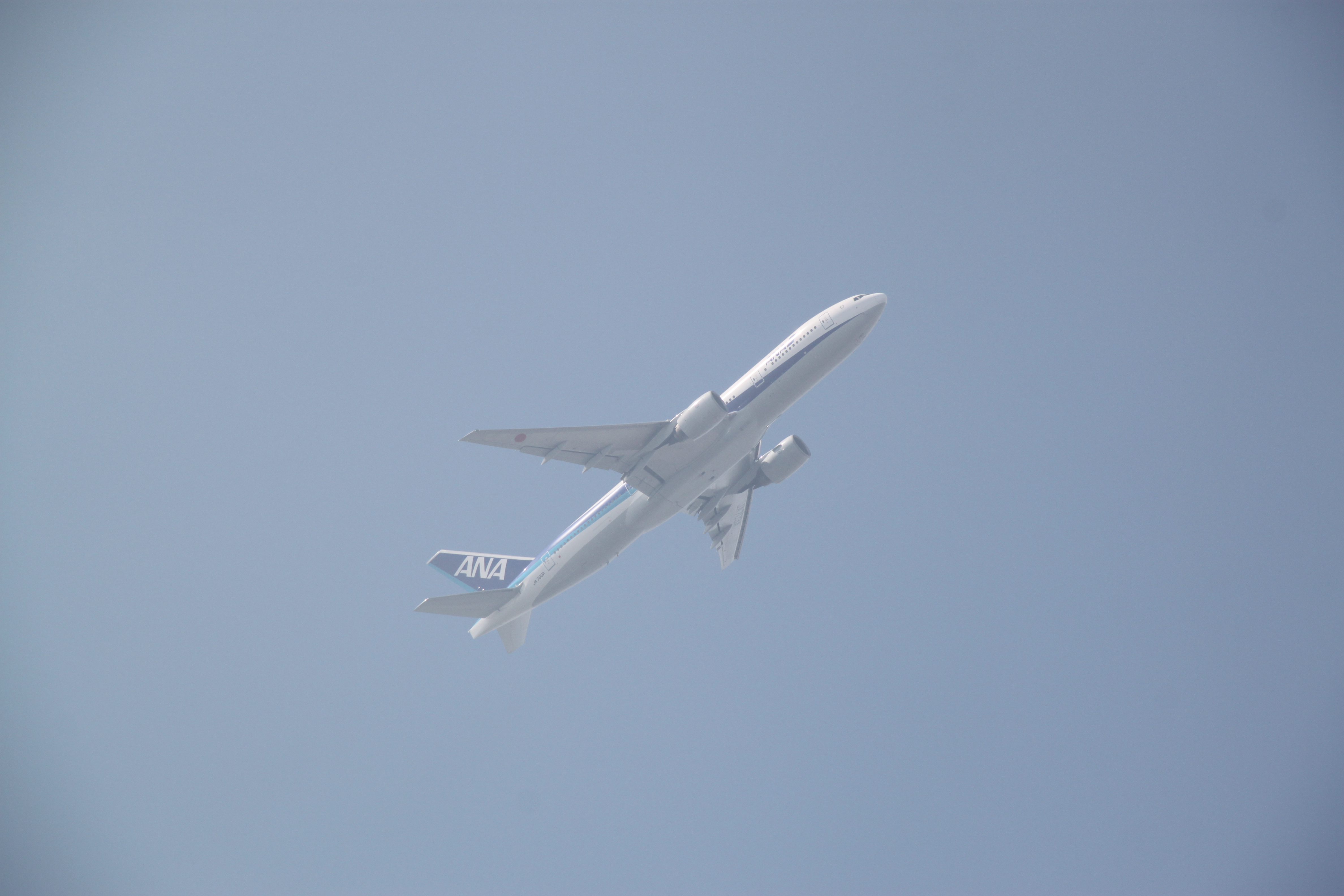 羽田空港を離陸するANA機