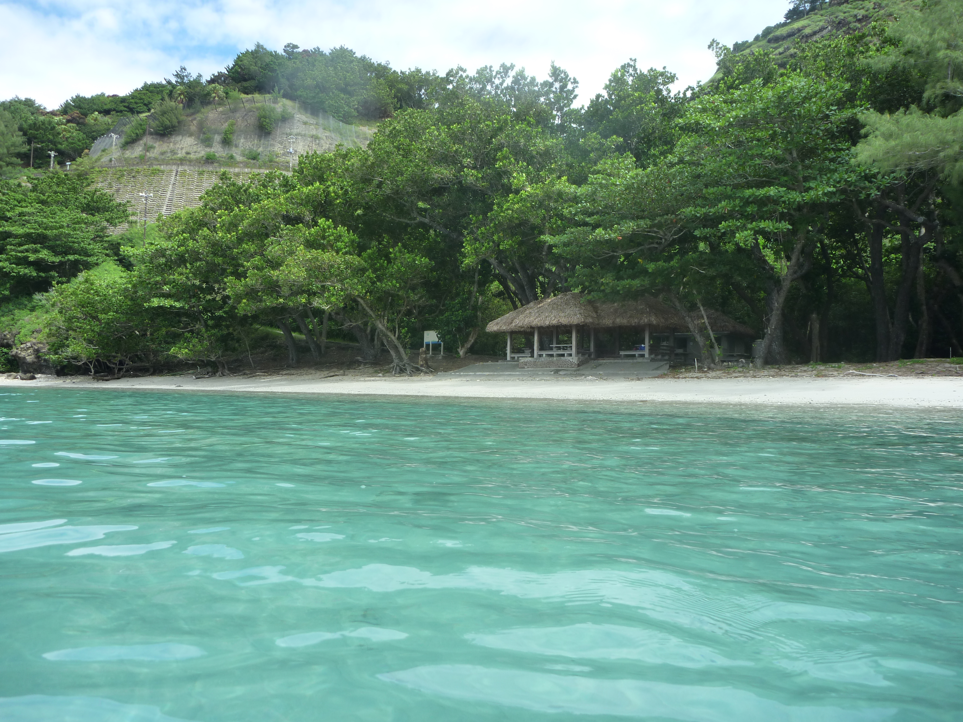 海から見たビーチ