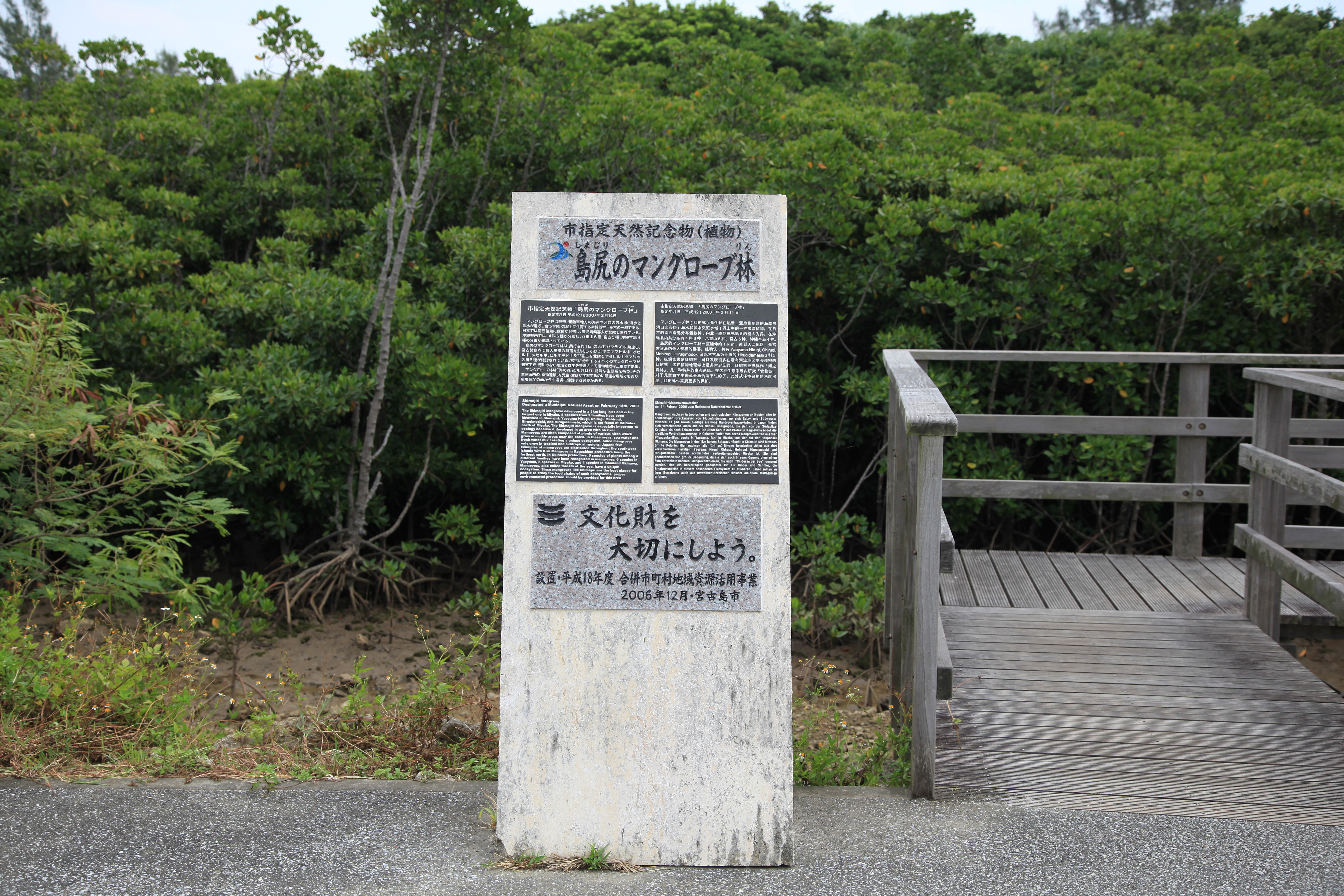 島尻マングローブ林の看板