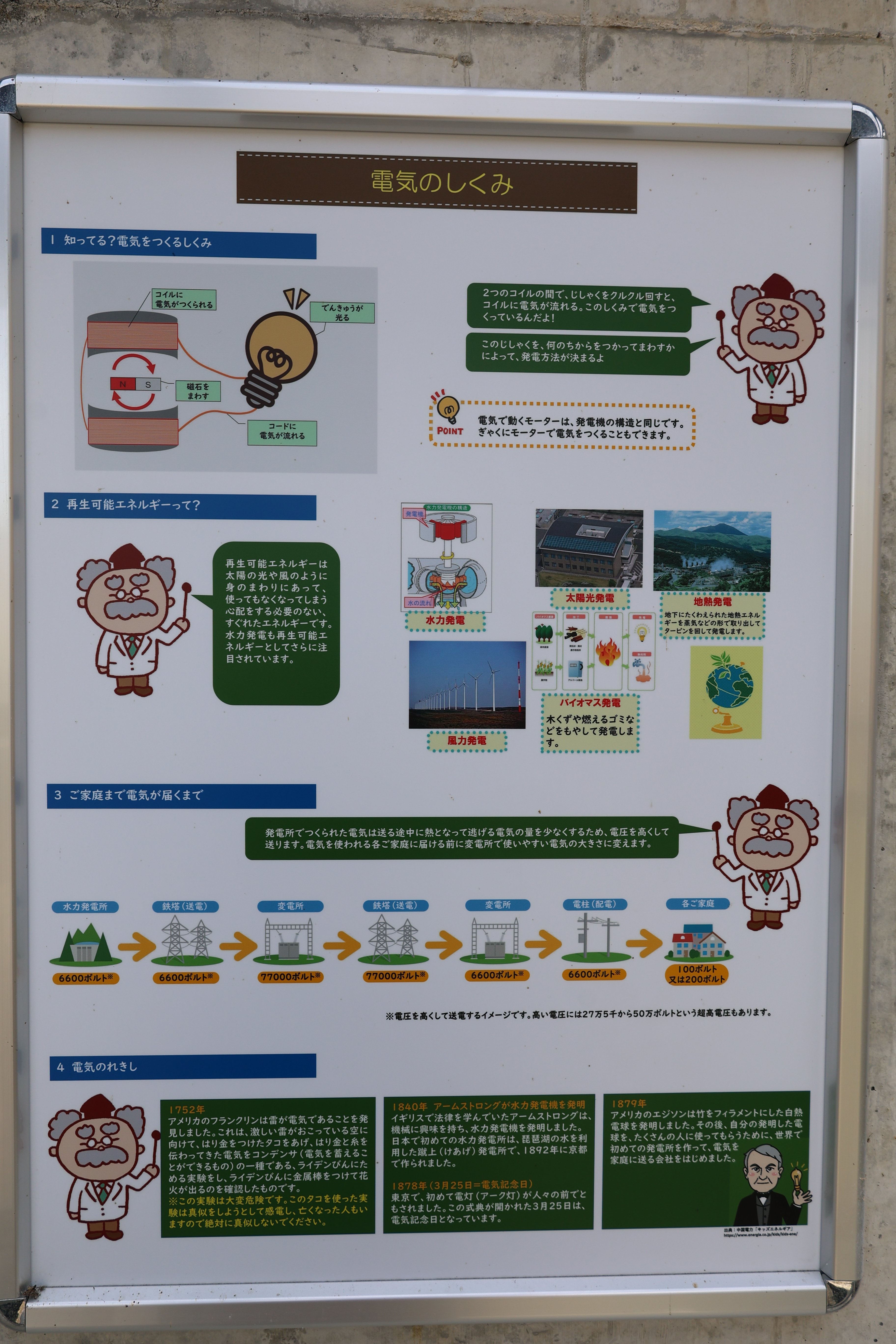 横川蛇石発電所の看板３