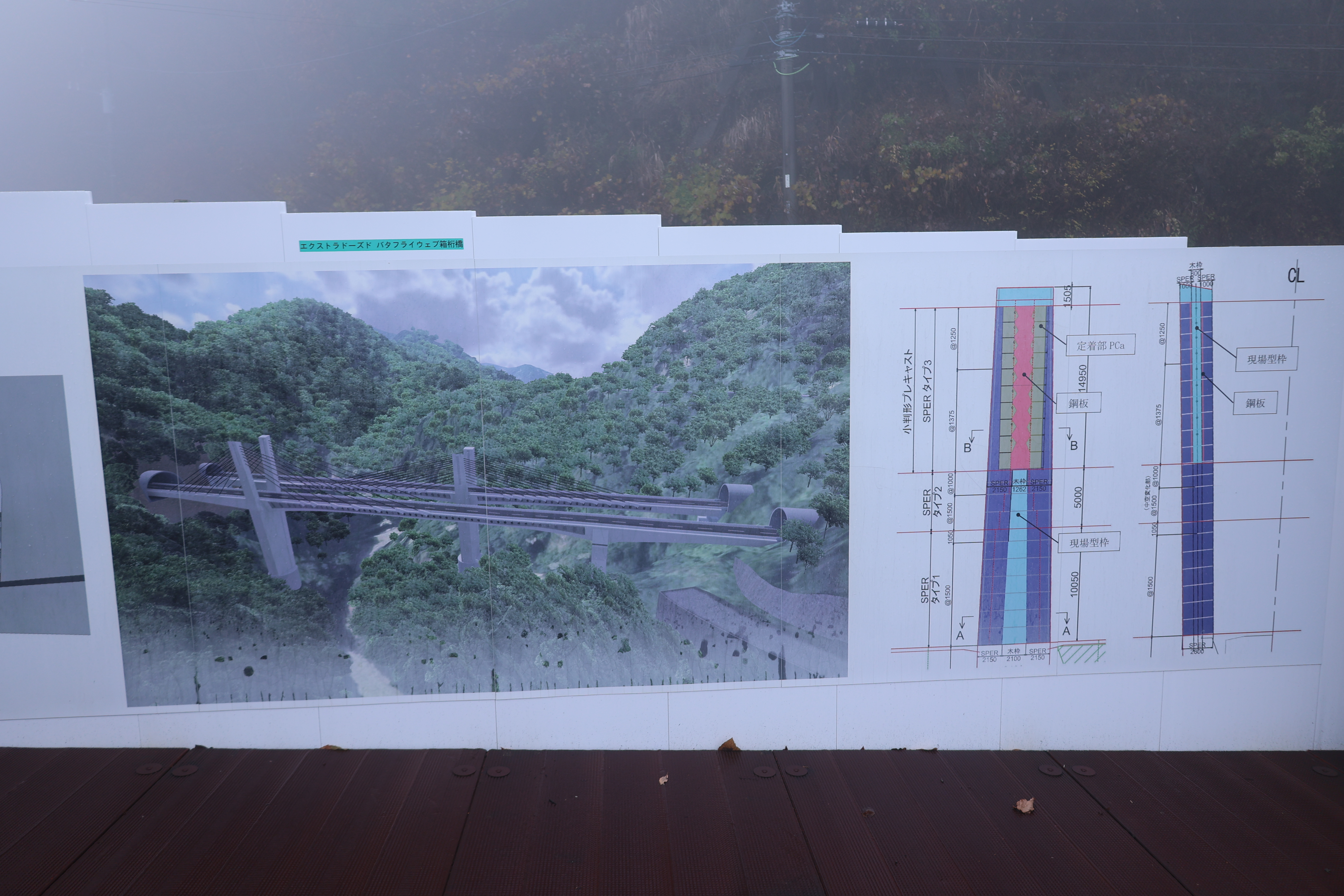 エクストラドーズドバタフライ箱桁橋