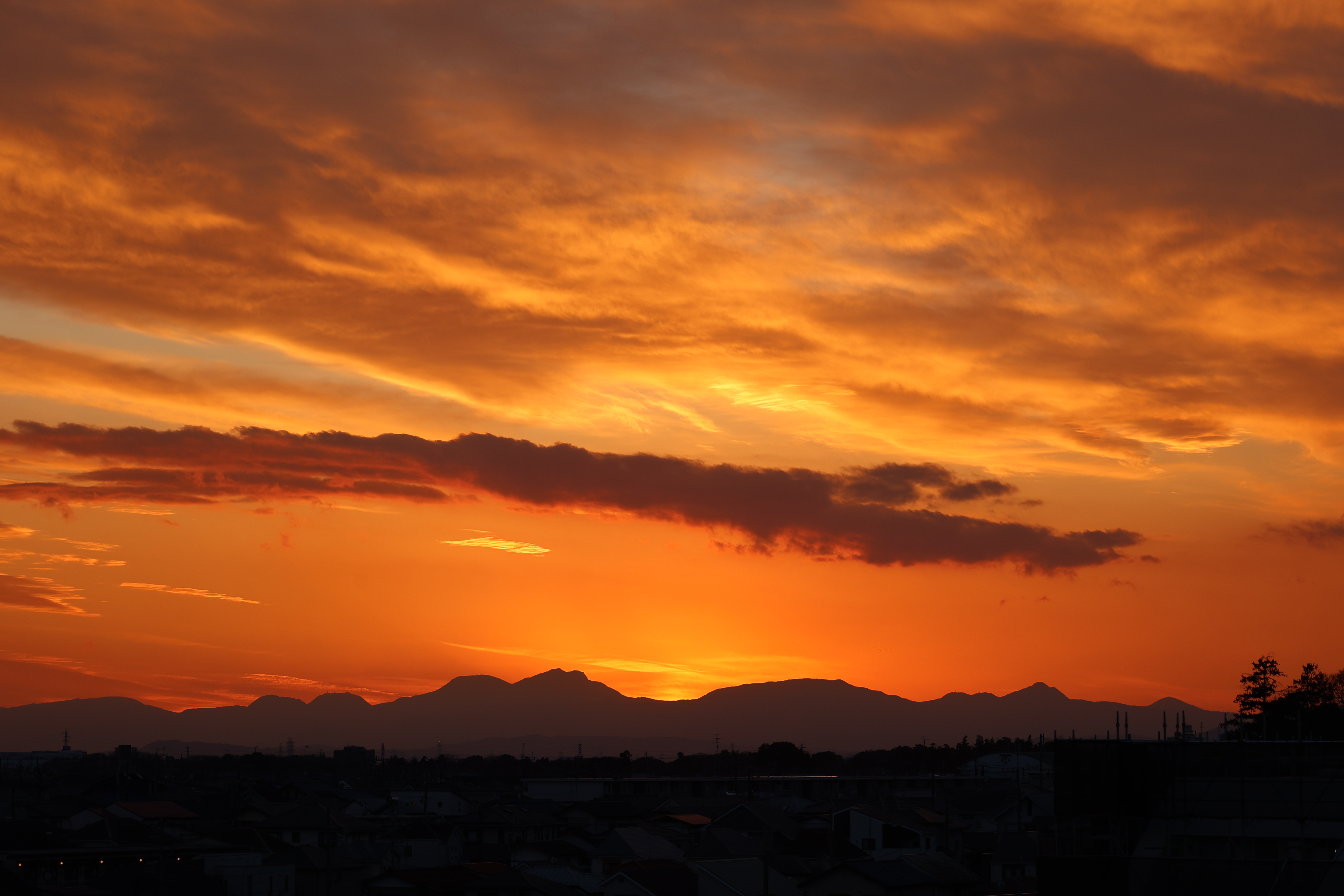 2025年最後の日の入り