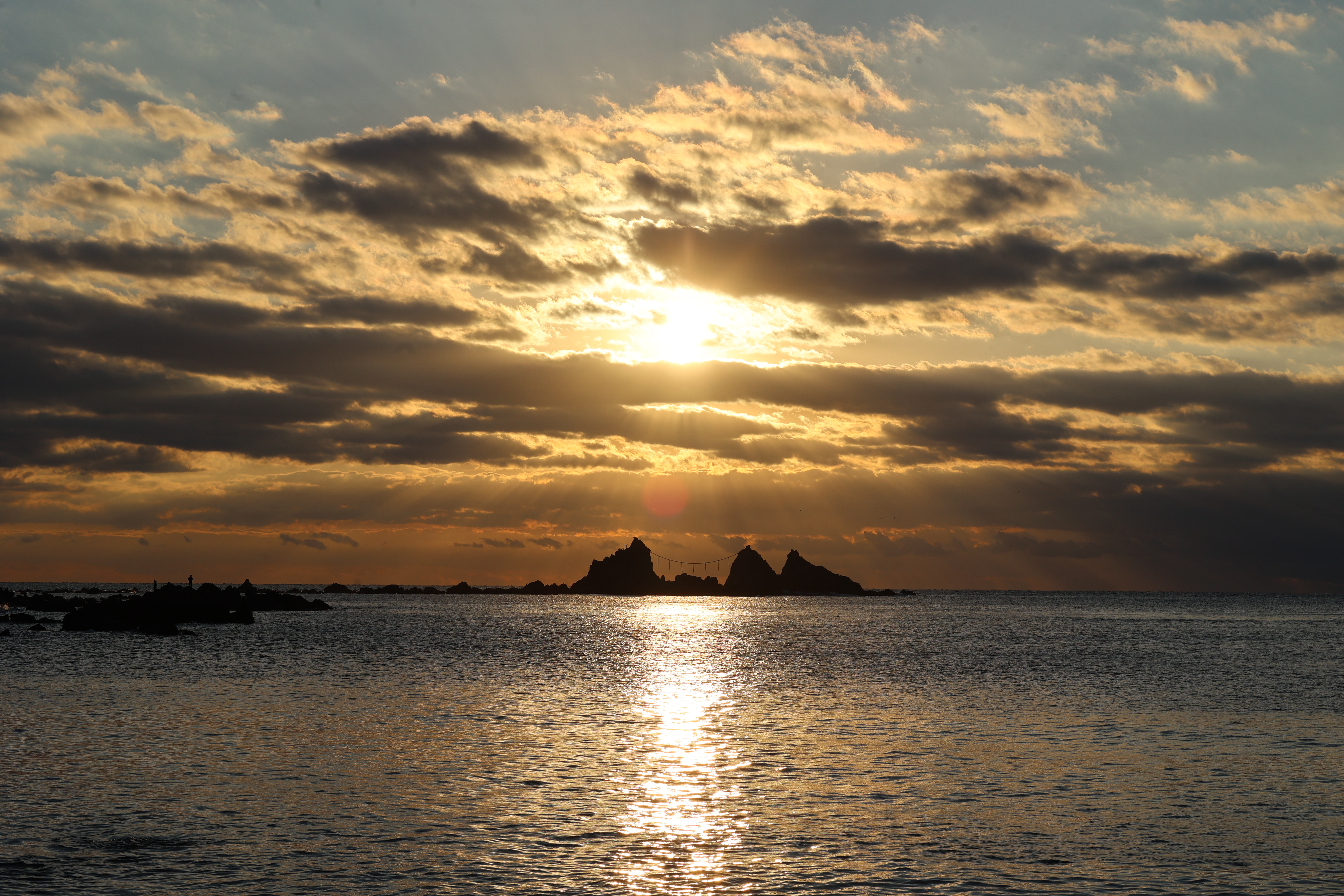 真鶴の番場浦海岸の初日の出