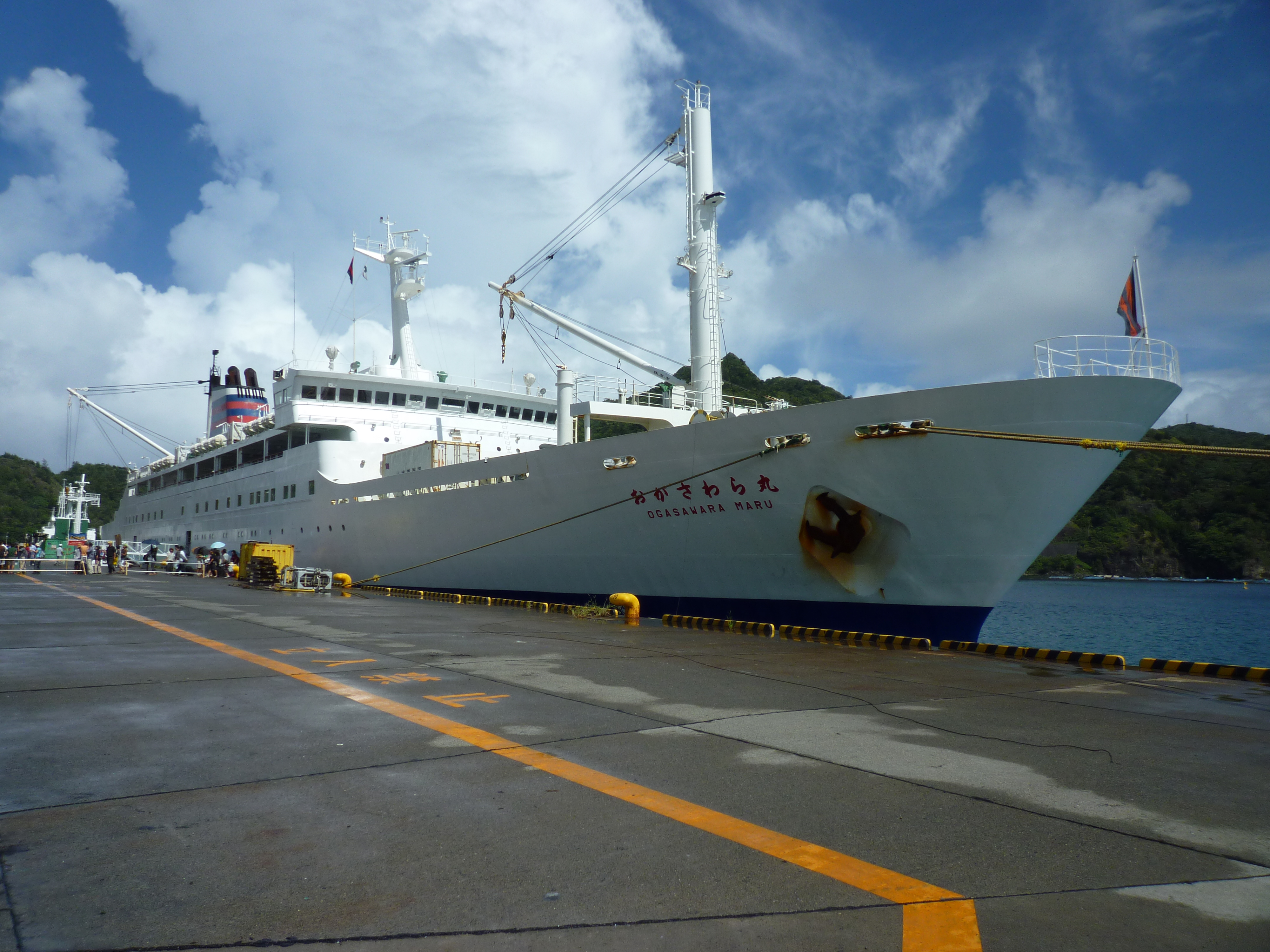 乗船してきたおがさわら丸