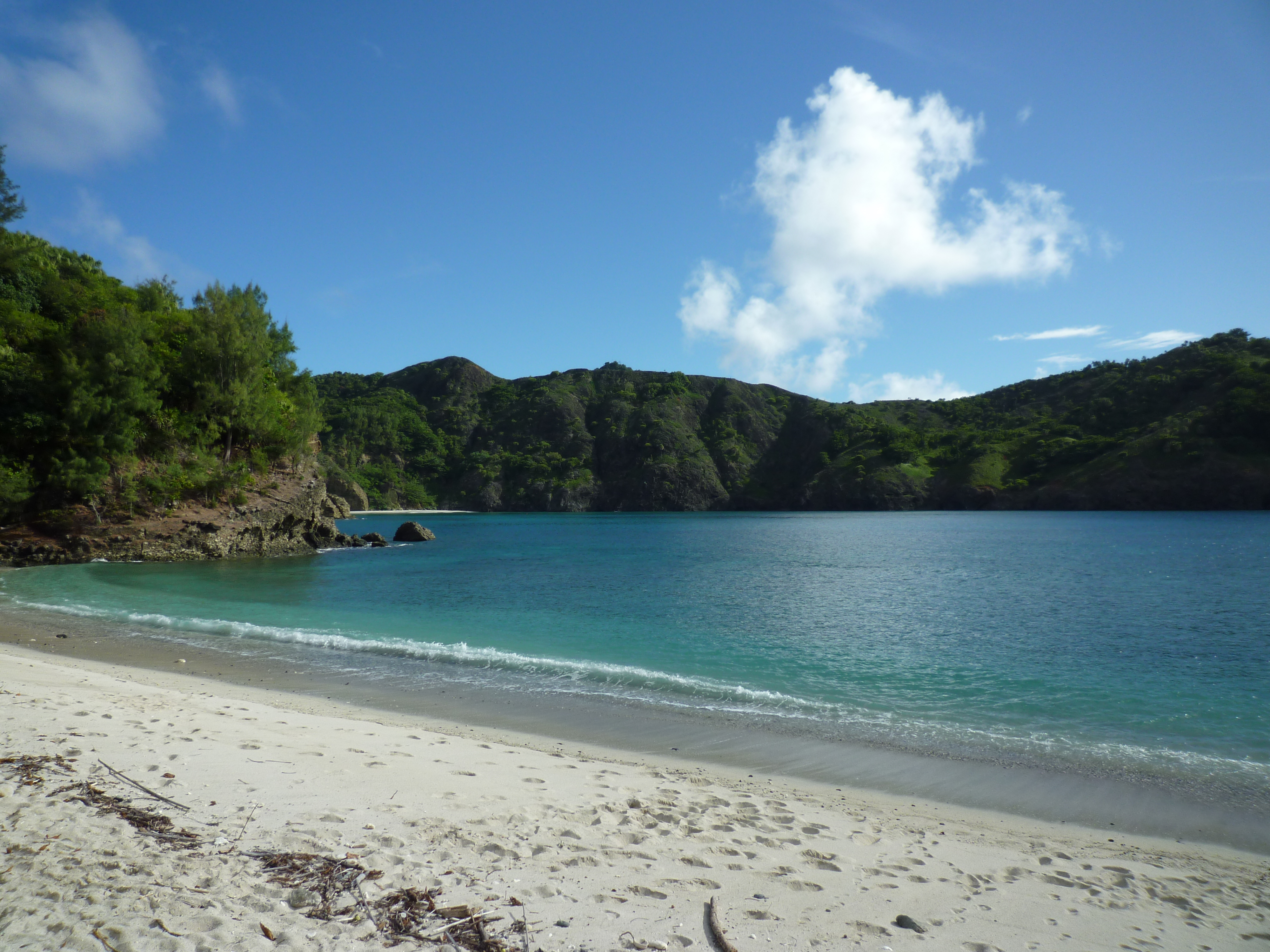 境浦海岸のビーチ