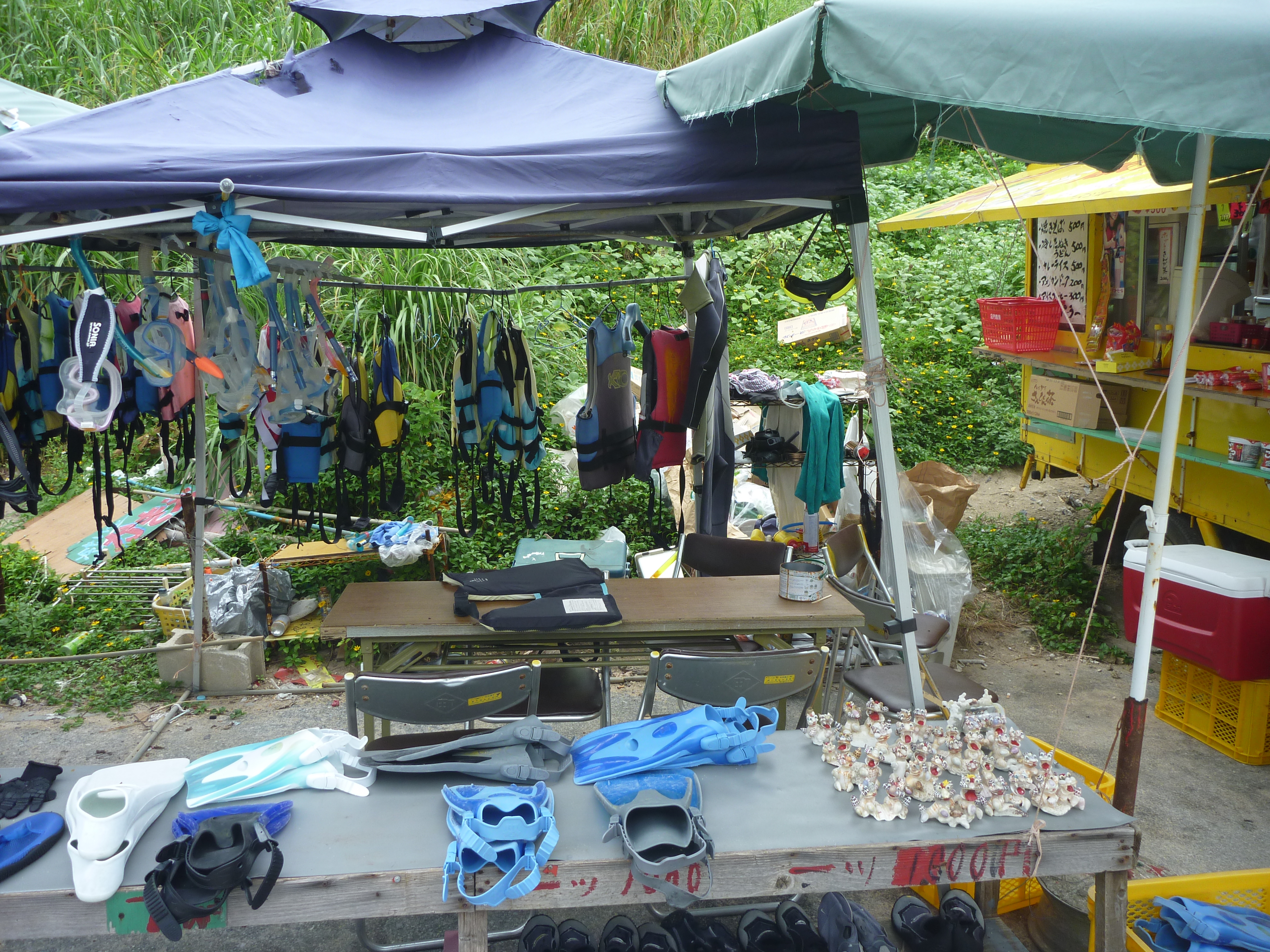 シュノーケル装備をレンタルする