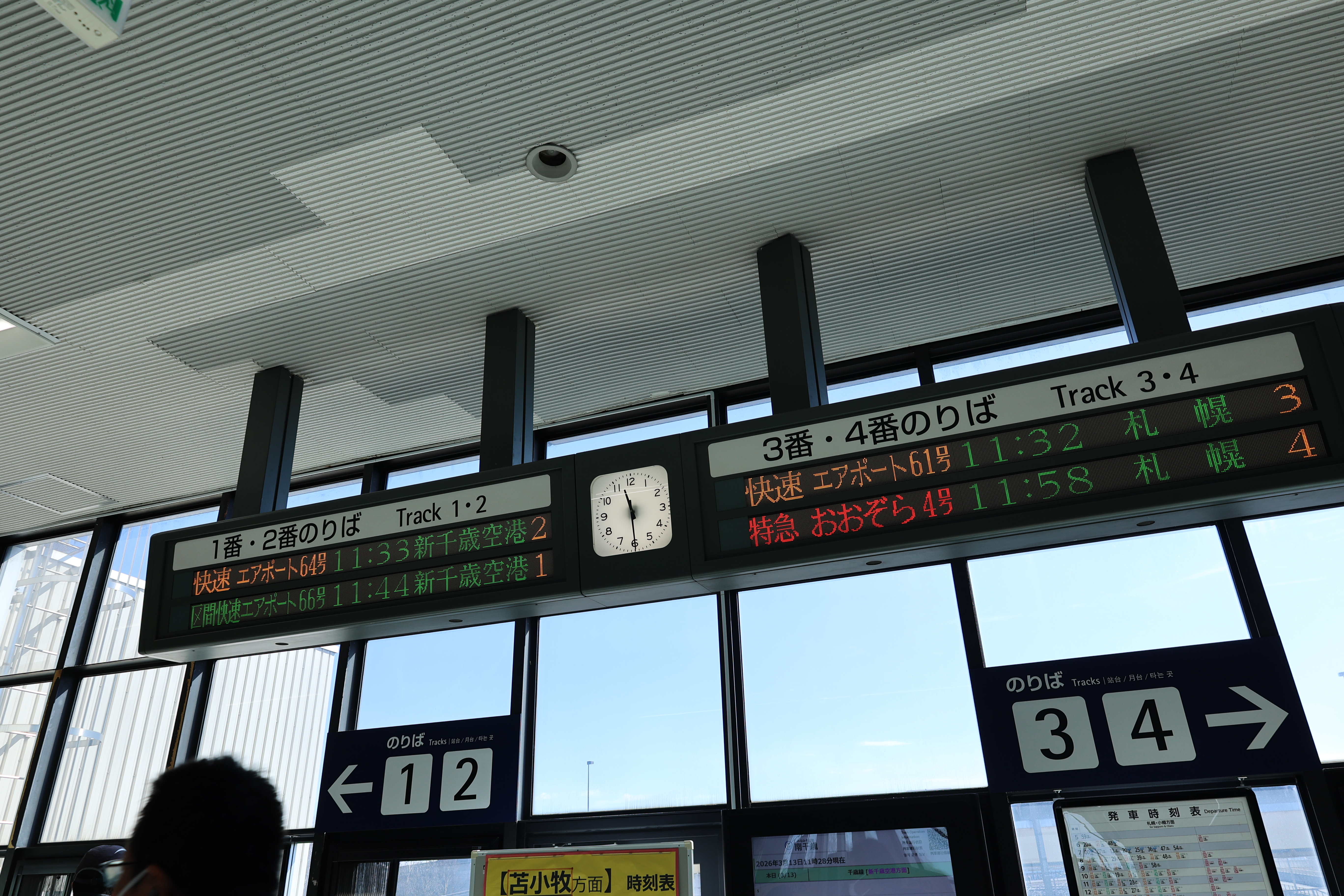 南千歳駅の時刻表