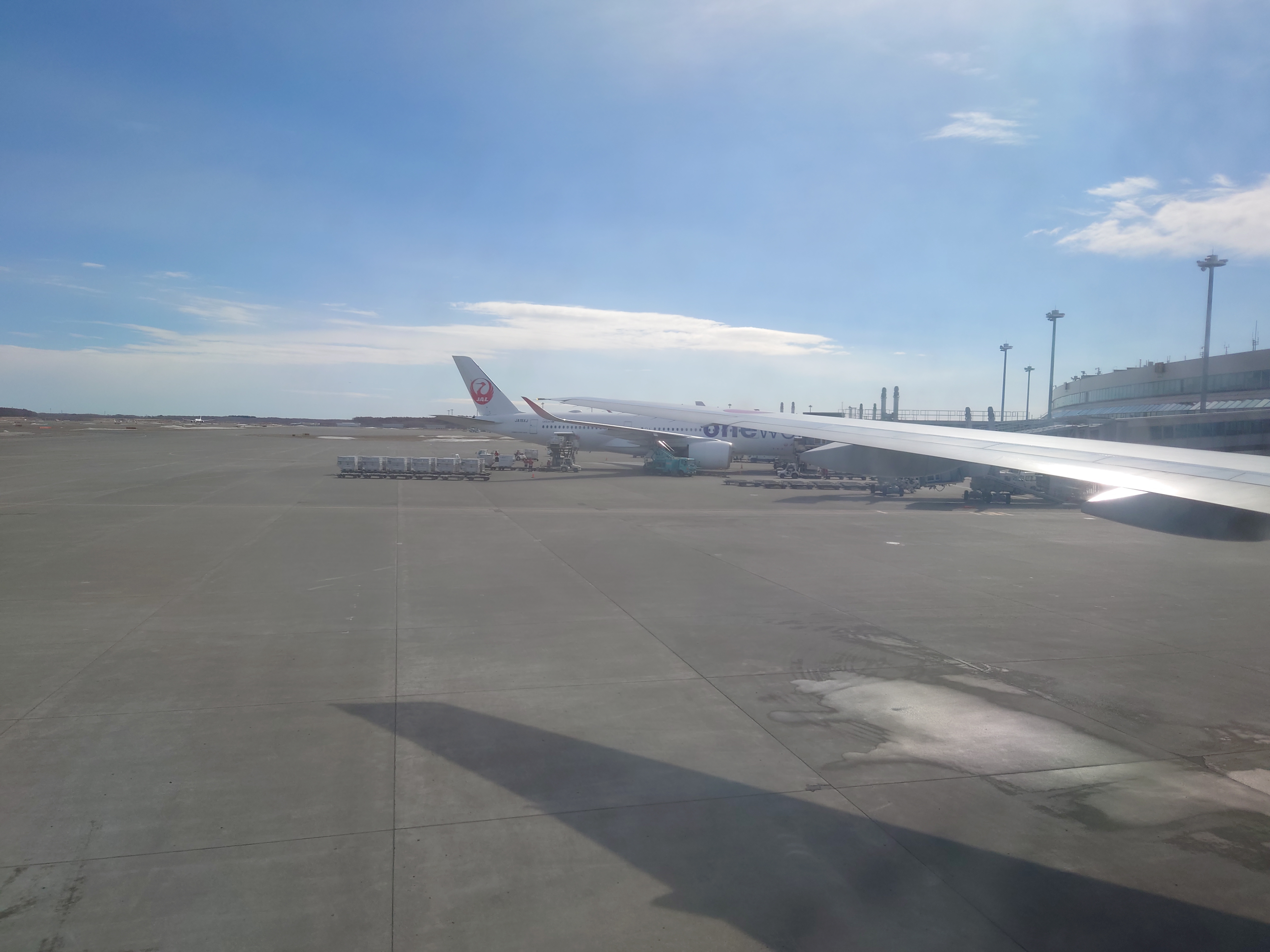 新千歳空港の駐機場の景色