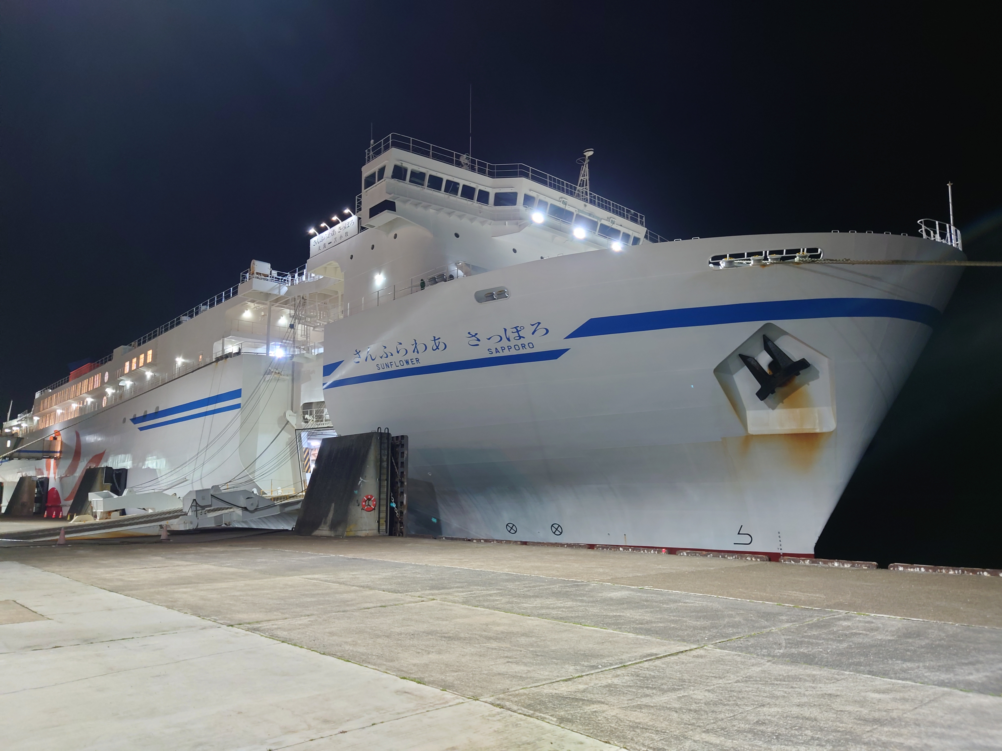 北海道航路のさんふらわあが非公式にスターリンクに対応している（30分2回だけ）