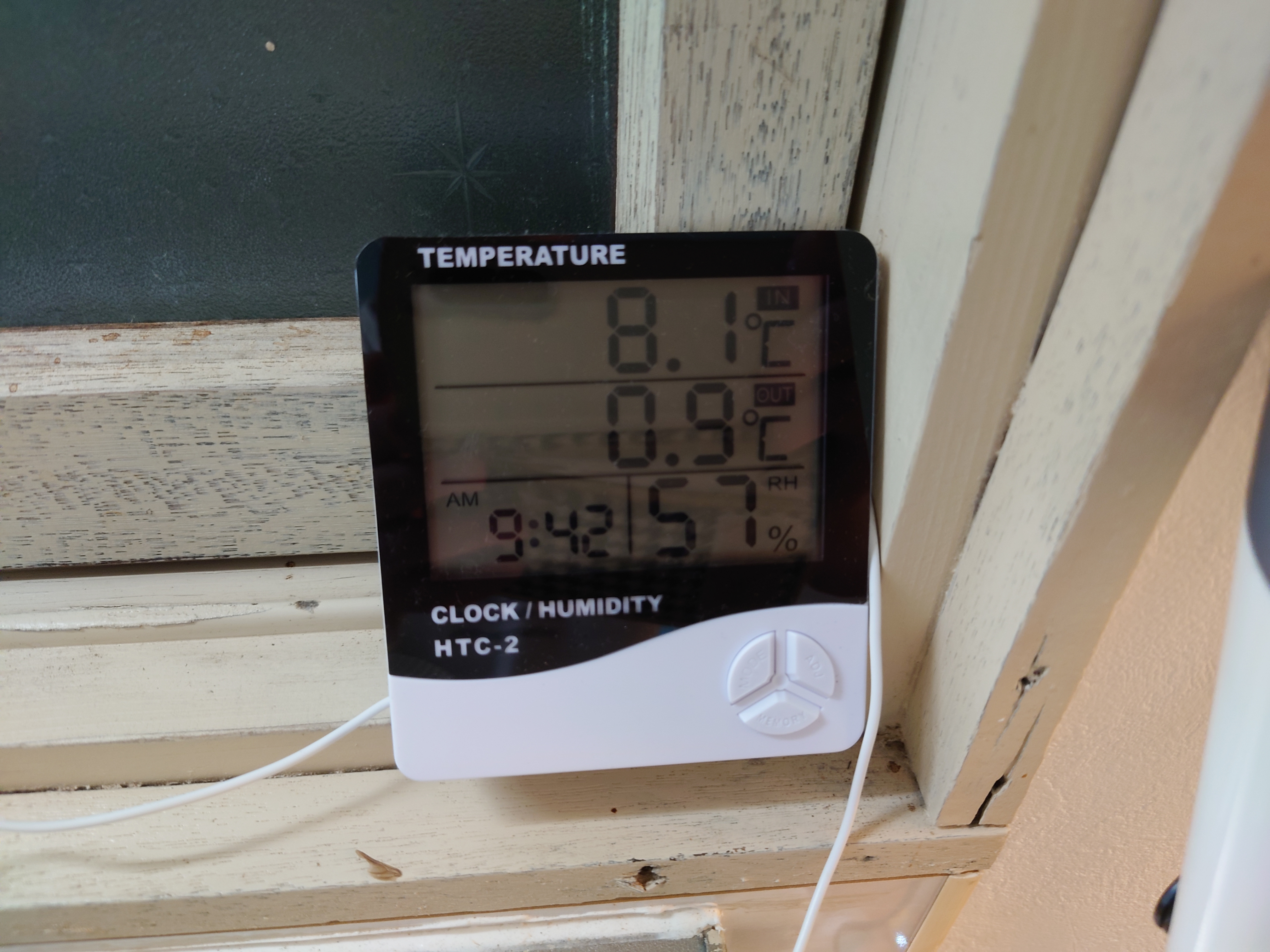 外気温0.9度 外気温0.9度